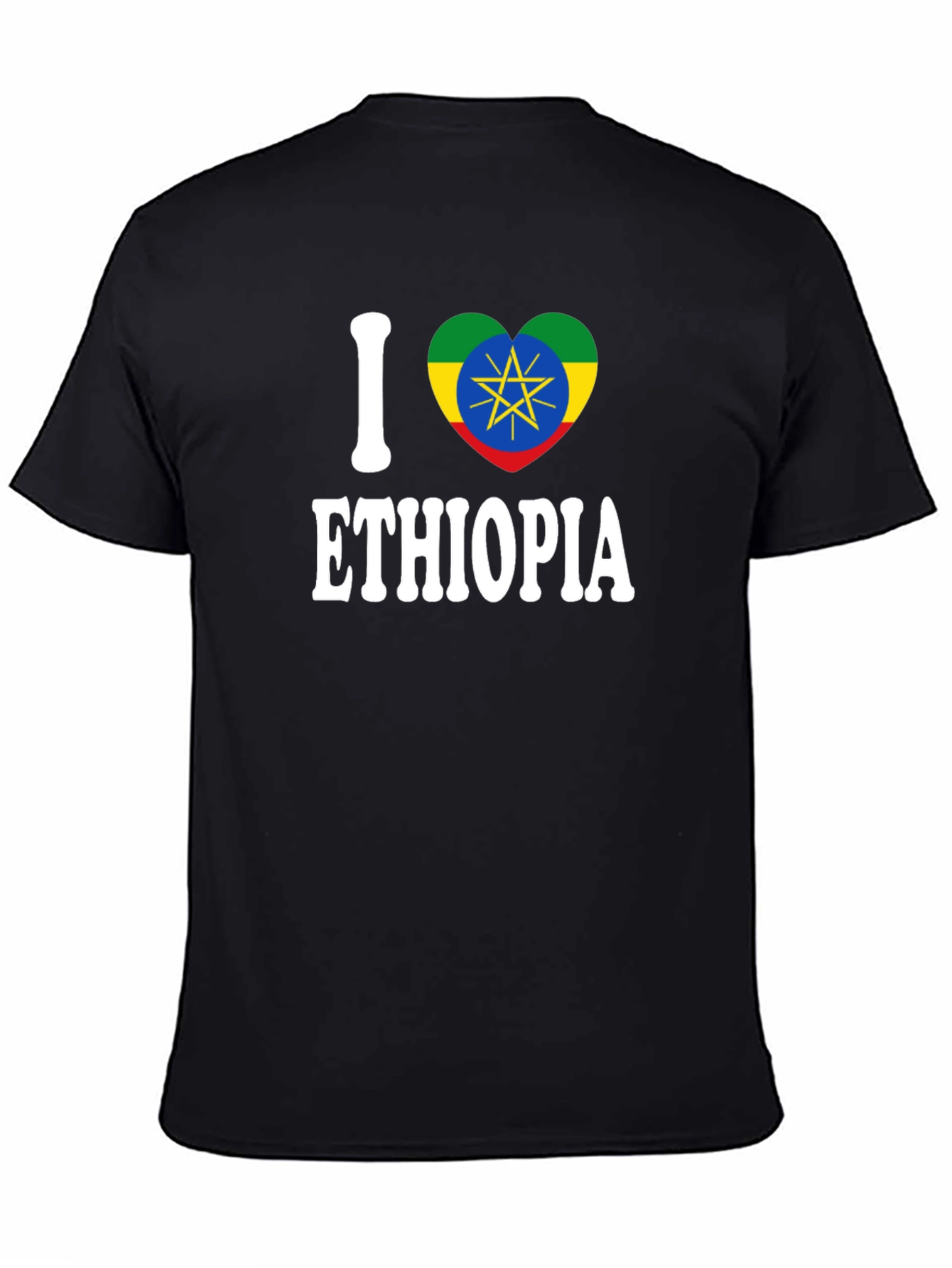 I Love Ethiopia Heart Flag T-Shirt