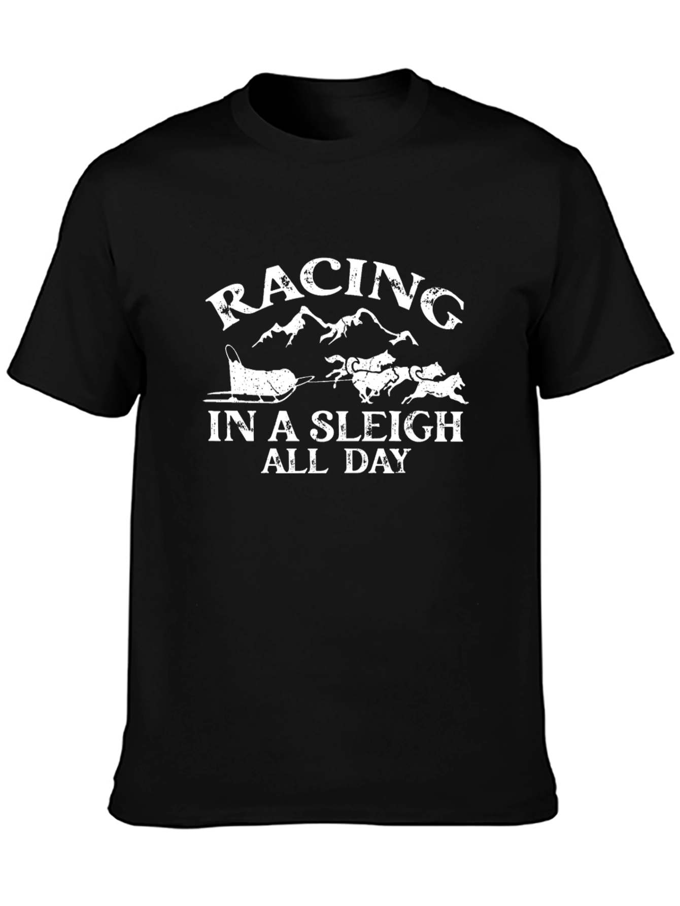 Racing in a Sleigh All Day Graphic T-Shirt