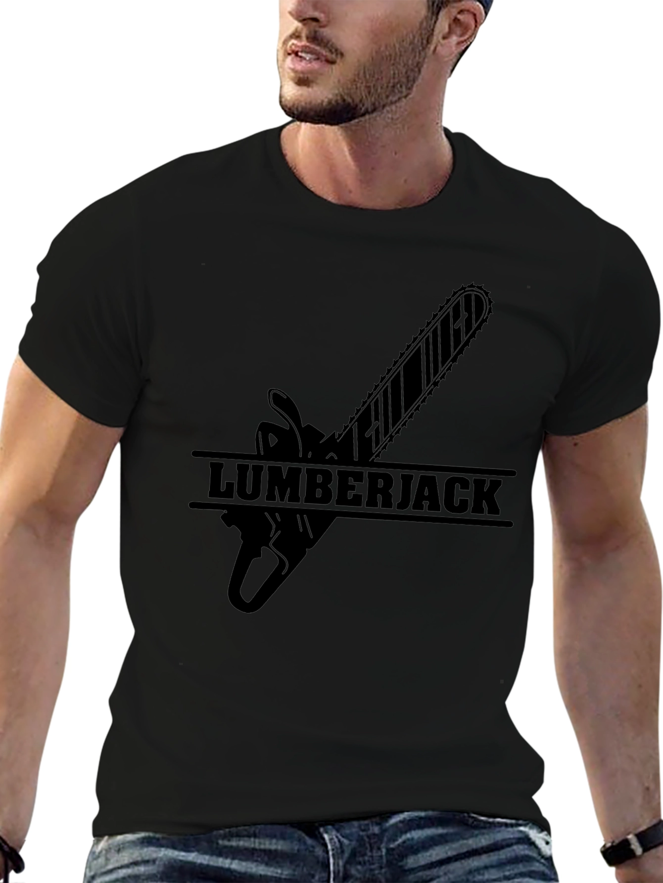 Lumberjack Chainsaw Graphic T-Shirt