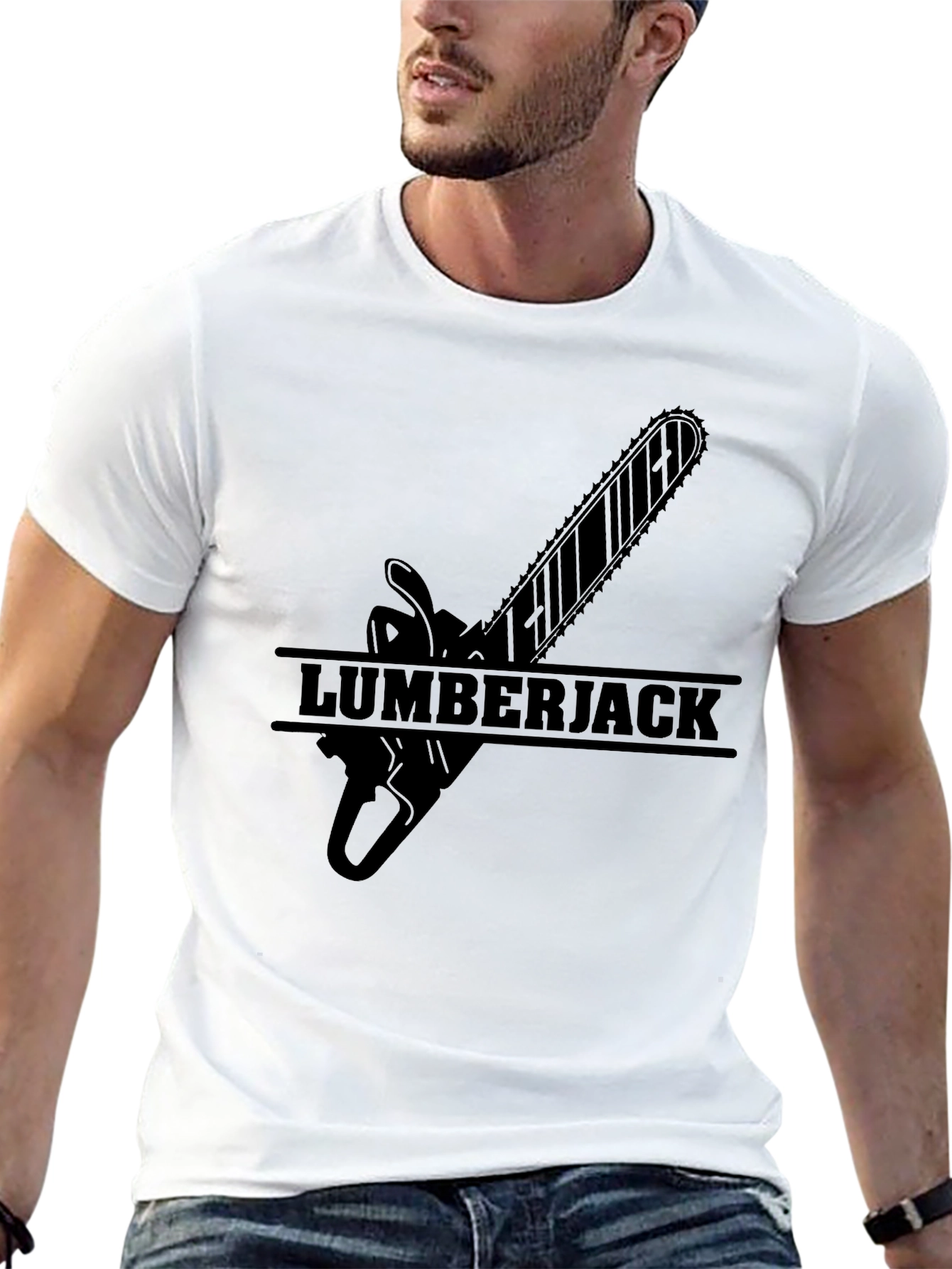 Lumberjack Chainsaw Graphic T-Shirt