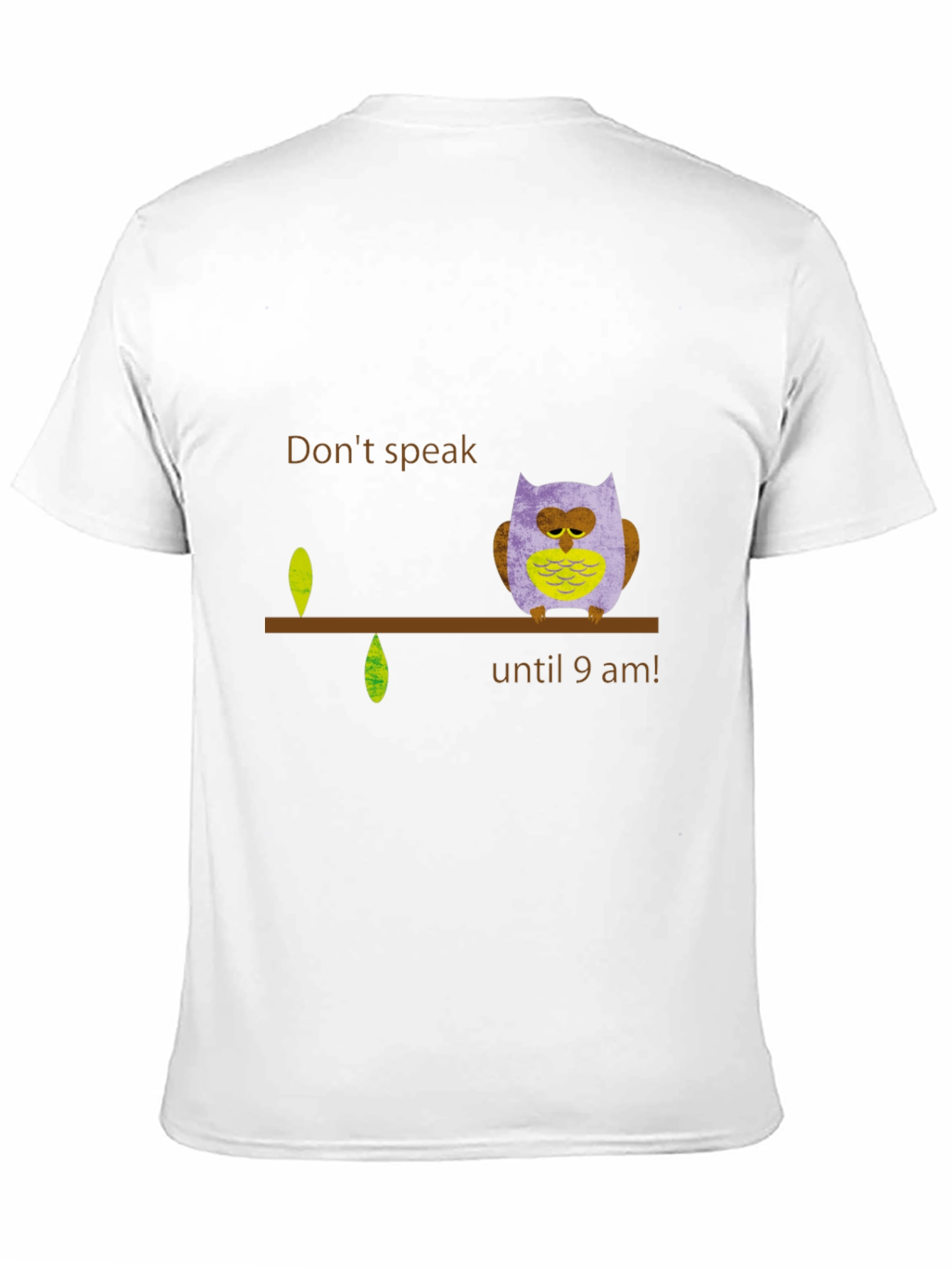 Dont Speak Until 9 AM Owl Graphic Tee