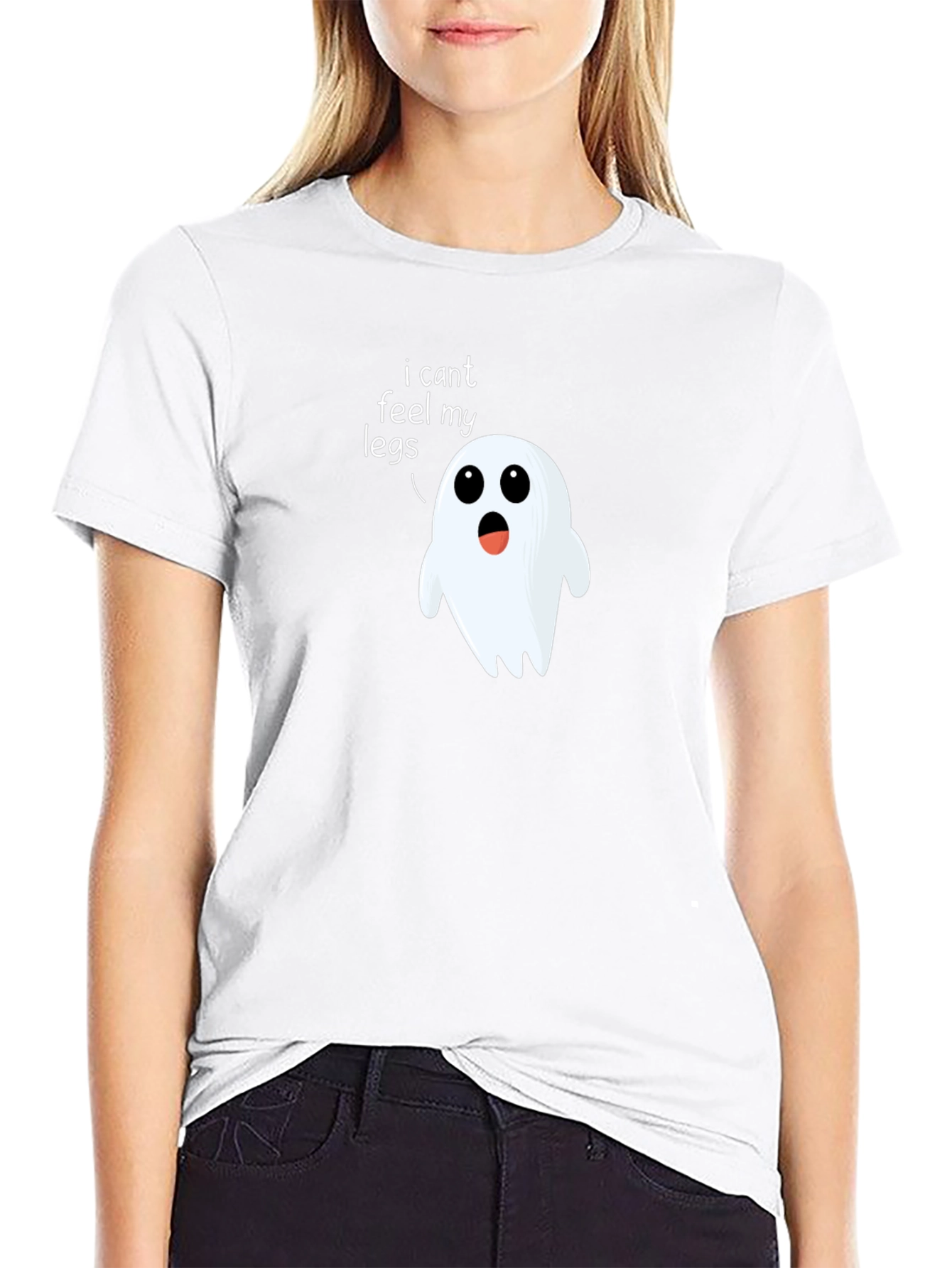 Funny Ghost Legs Graphic T-Shirt