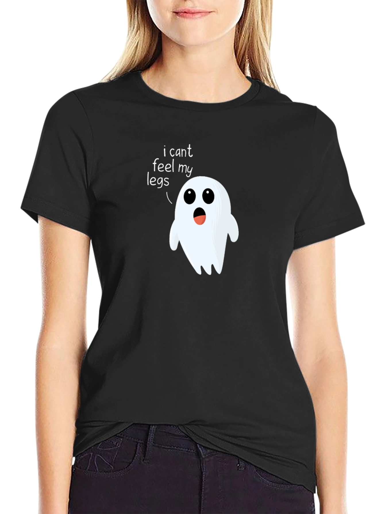 Funny Ghost Legs Graphic T-Shirt