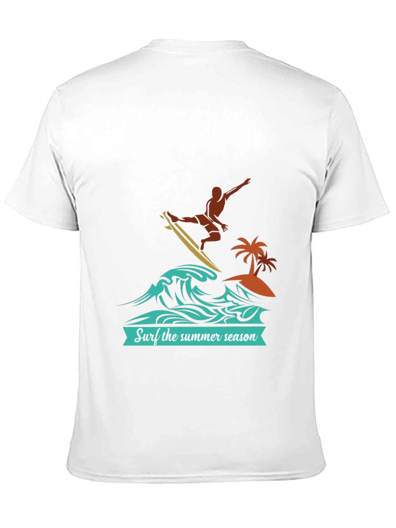 Surf the Summer Season Black Graphic Tee