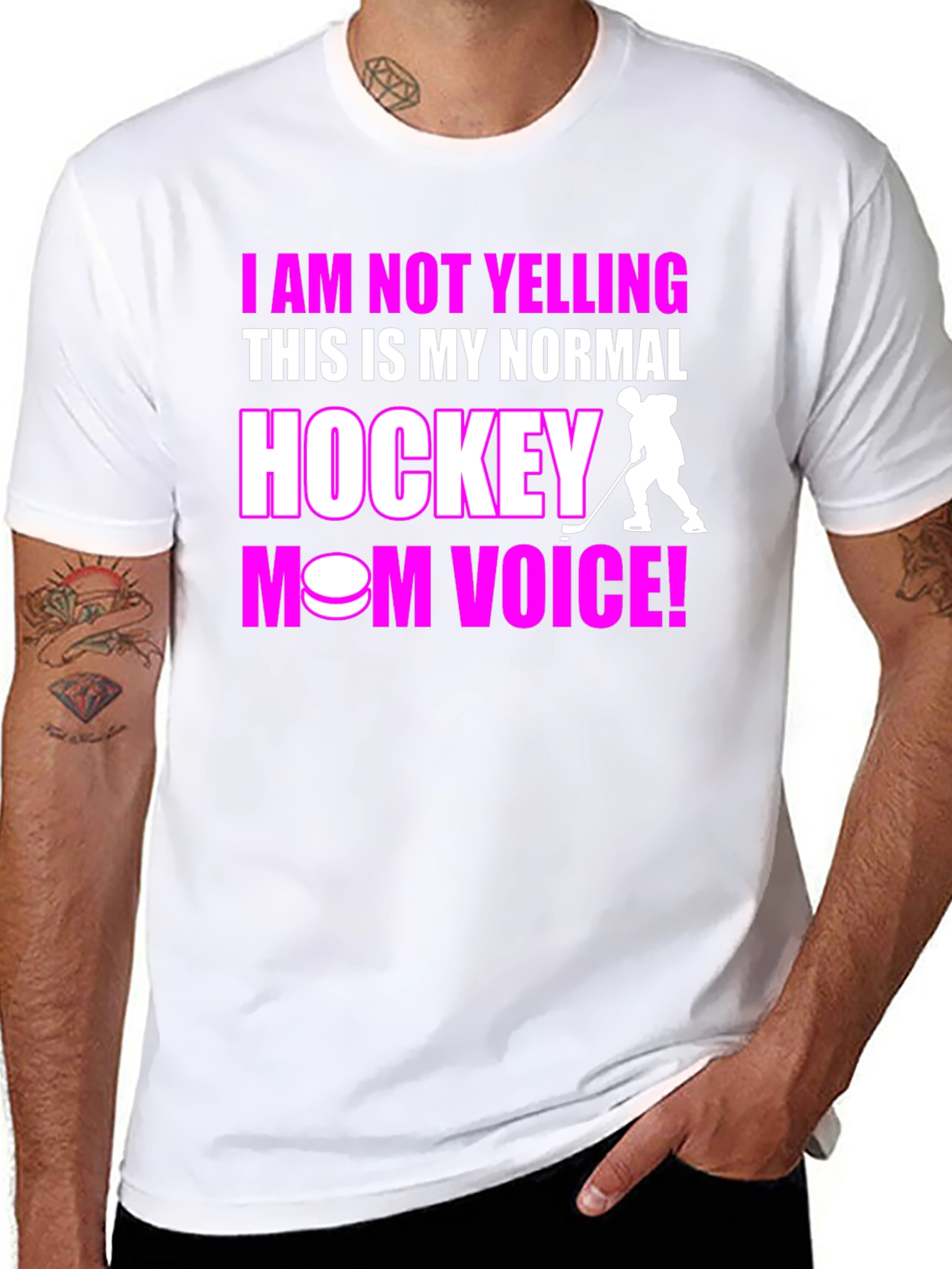 Hockey Mom Voice Graphic T-Shirt