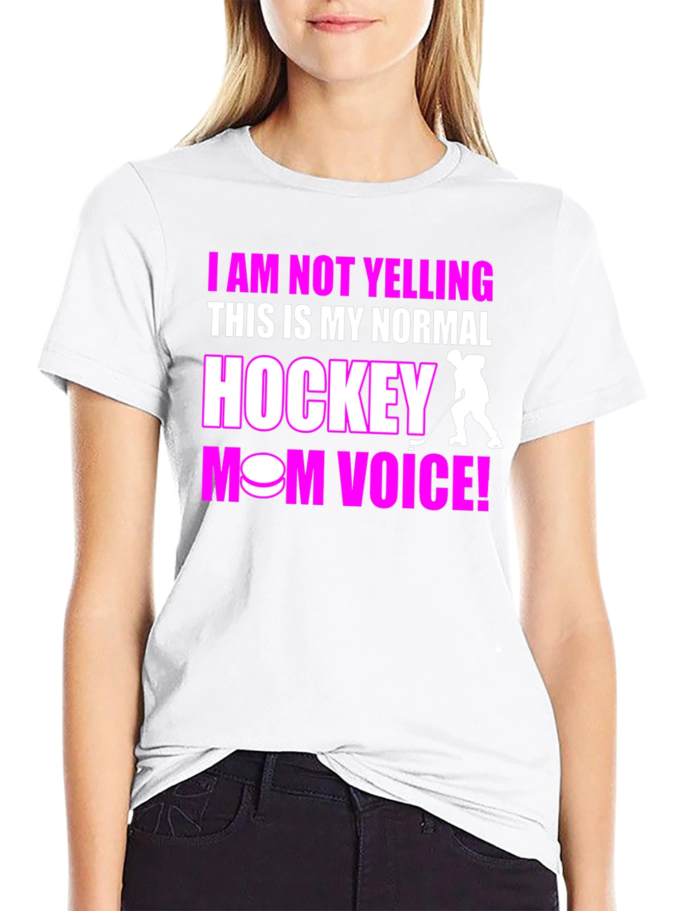 Hockey Mom Voice Graphic T-Shirt