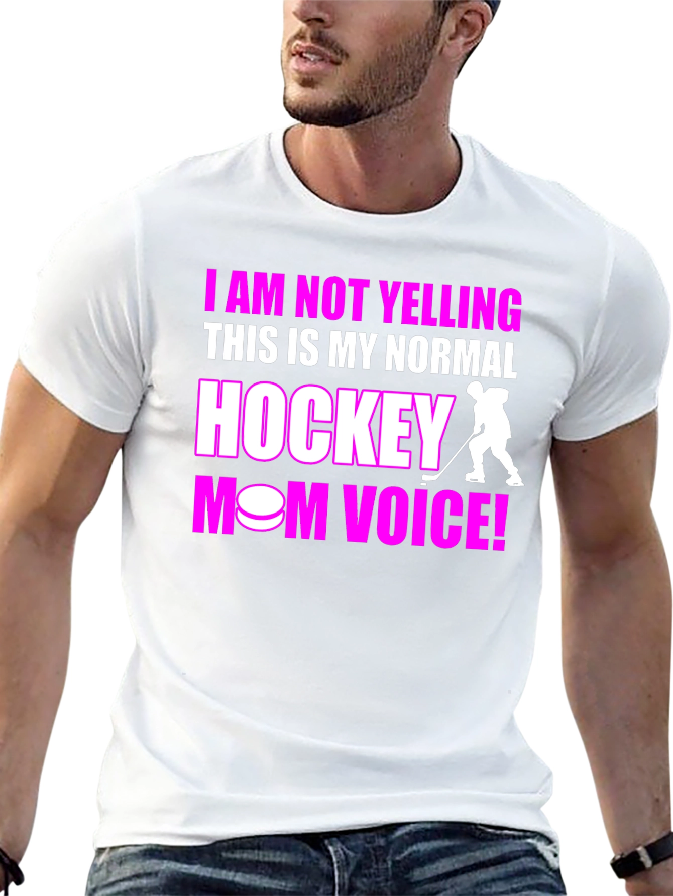 Hockey Mom Voice Graphic T-Shirt