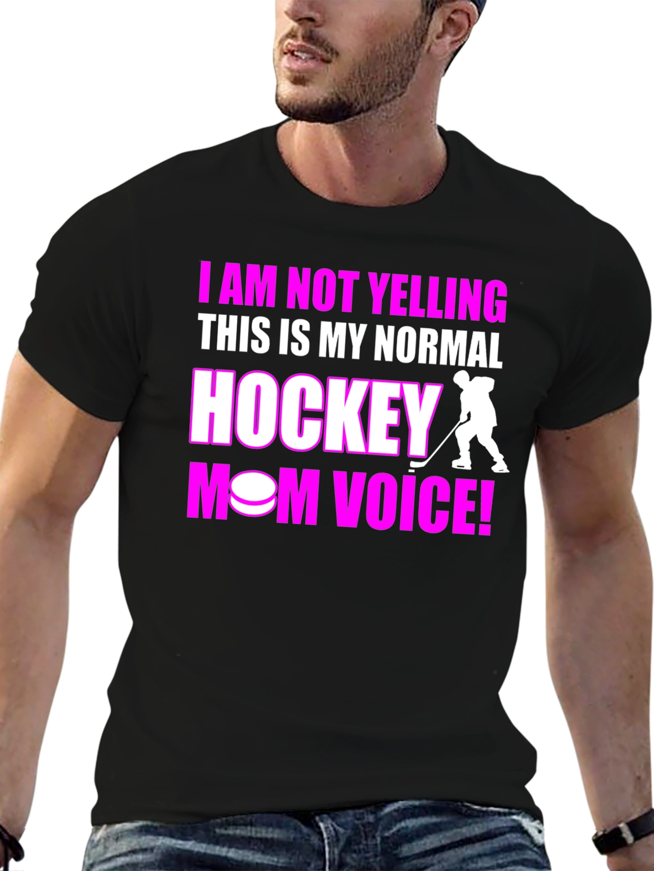 Hockey Mom Voice Graphic T-Shirt