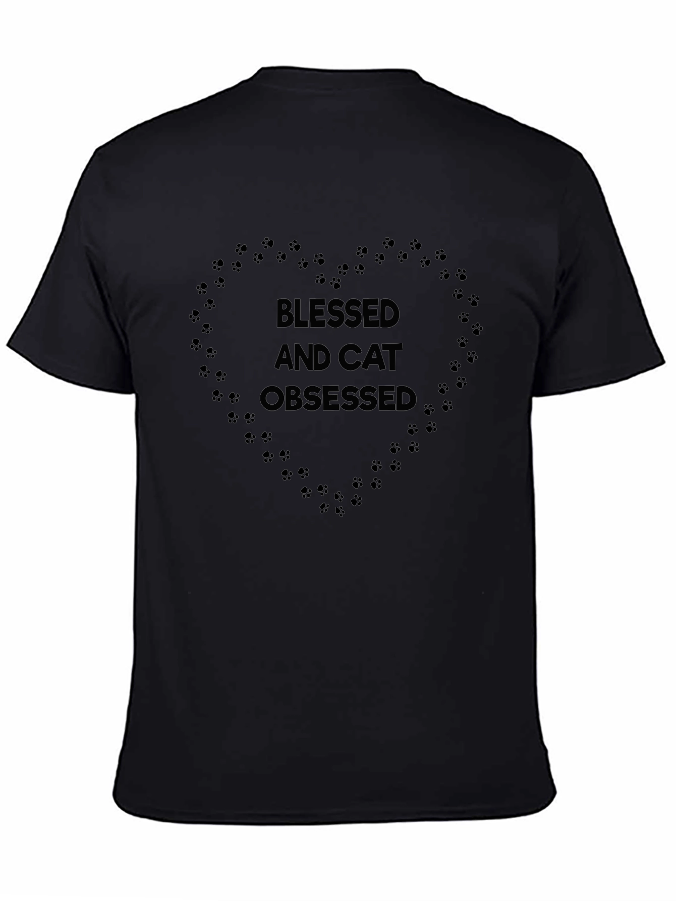 Blessed & Cat Obsessed T-Shirt - Unisex Black Tee