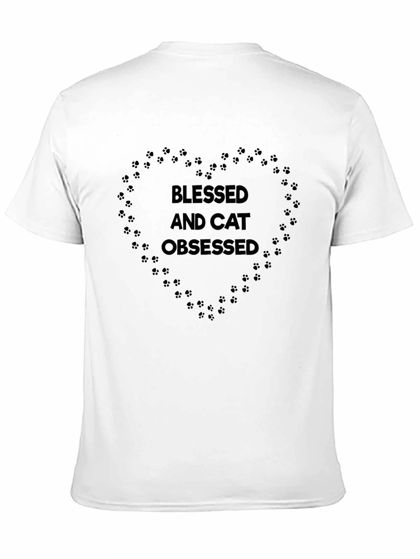 Blessed & Cat Obsessed T-Shirt - Unisex Black Tee