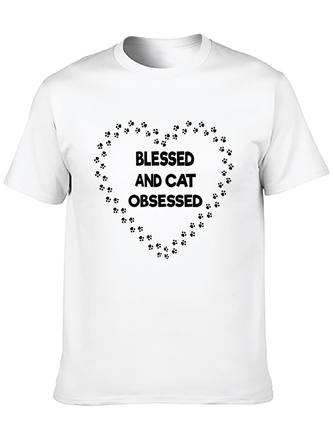 Blessed & Cat Obsessed T-Shirt - Unisex Black Tee