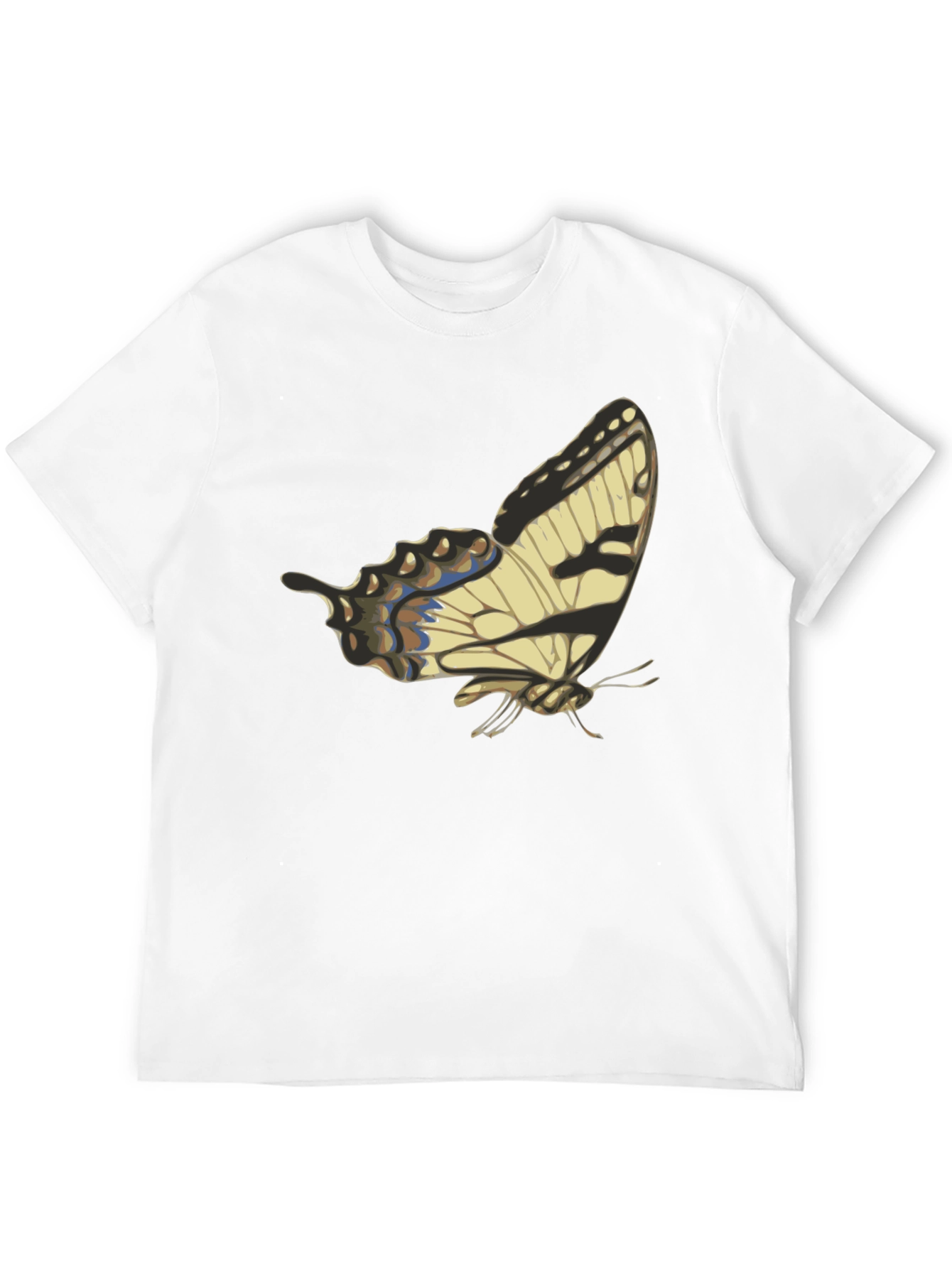 Butterfly Graphic Print Black T-Shirt