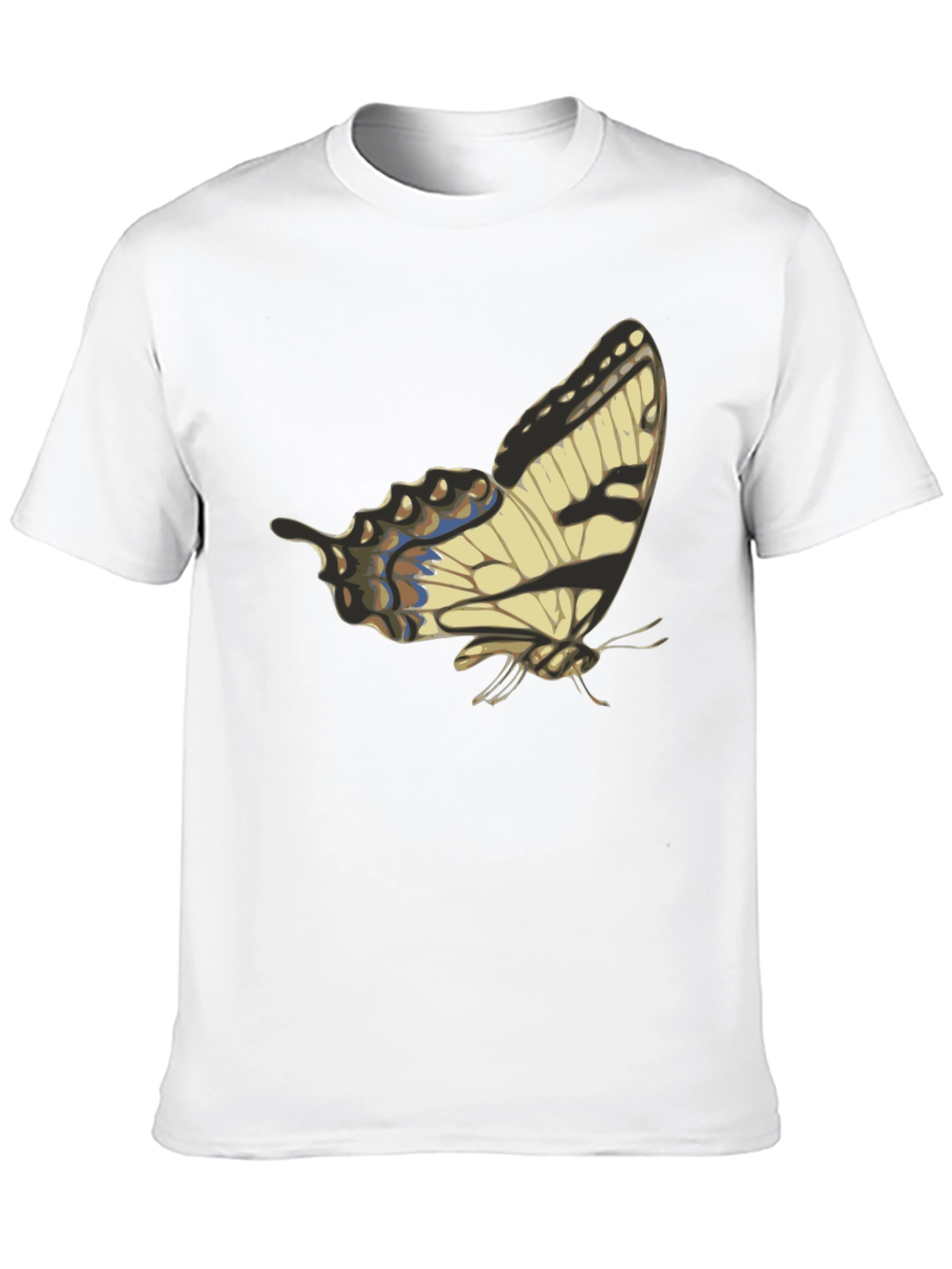 Butterfly Graphic Print Black T-Shirt