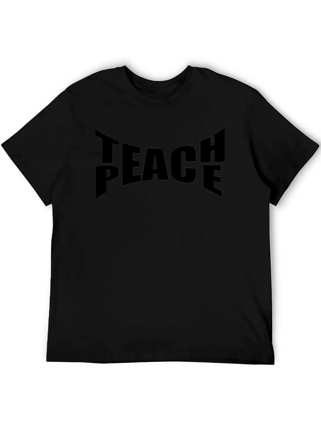 Teach Peace Graphic T-Shirt - Black