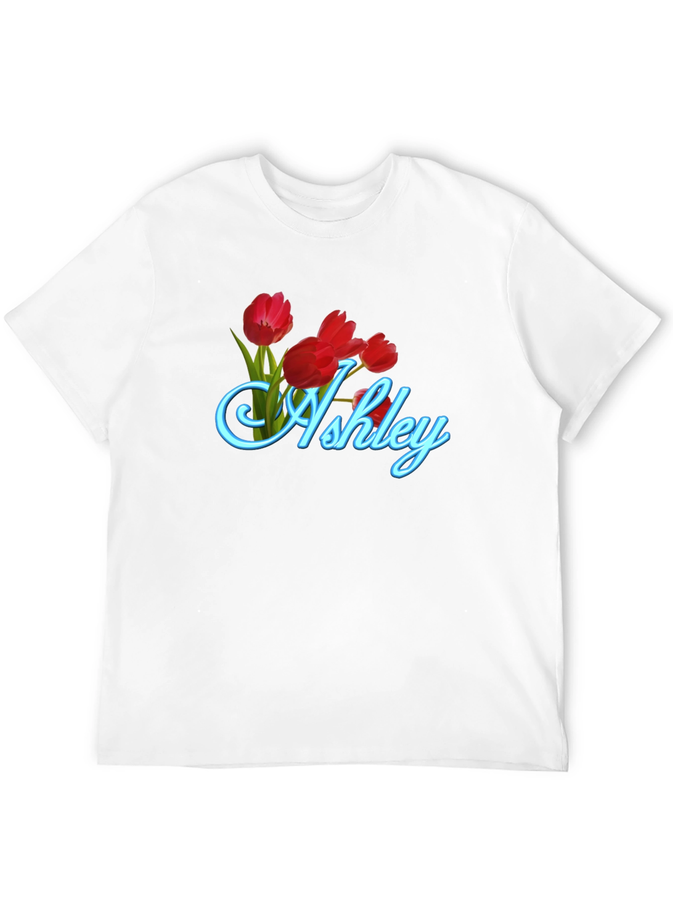 Ashley Floral Tulip Black T-Shirt