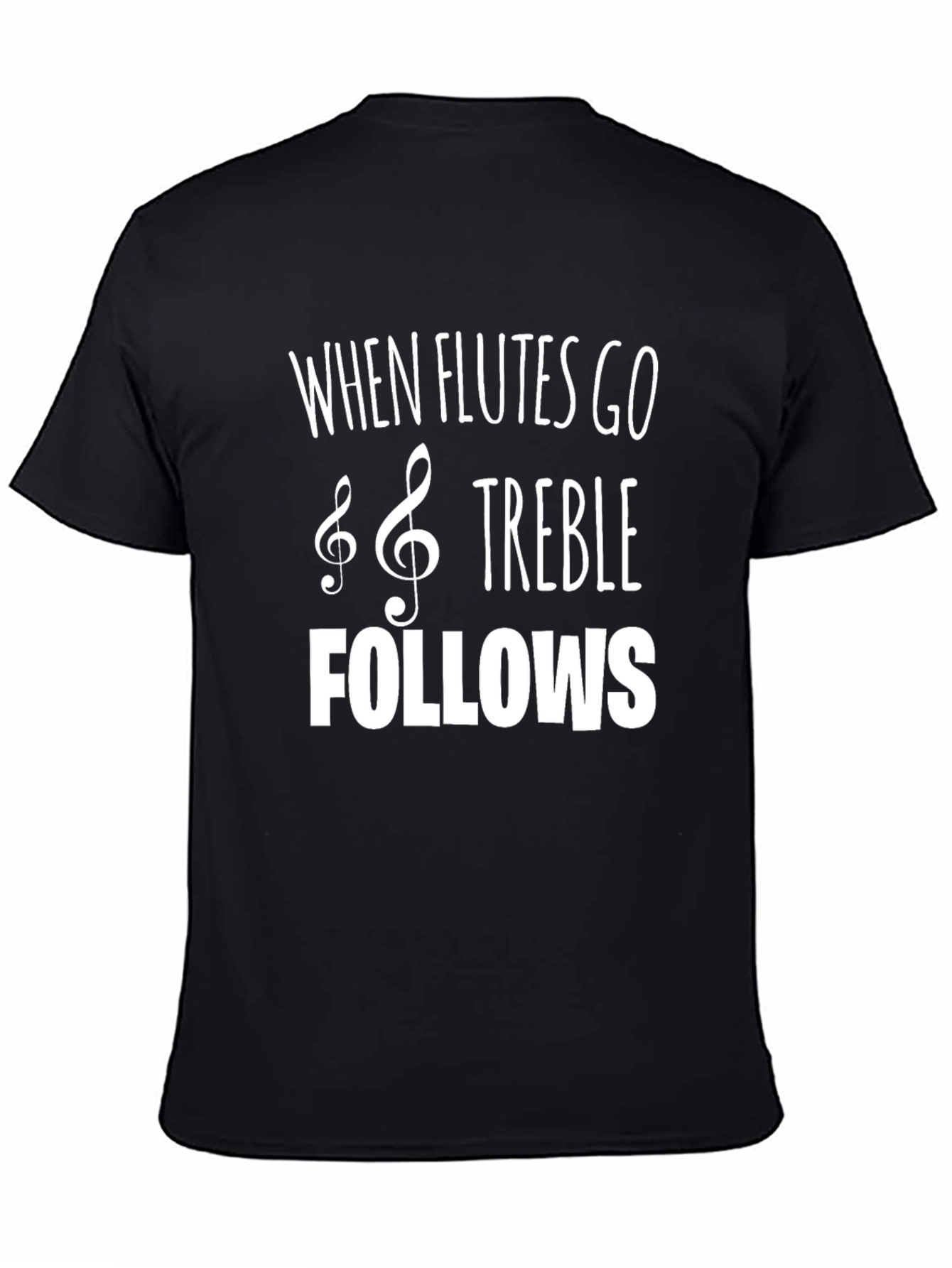 Funny Music Flute Treble Clef T-Shirt