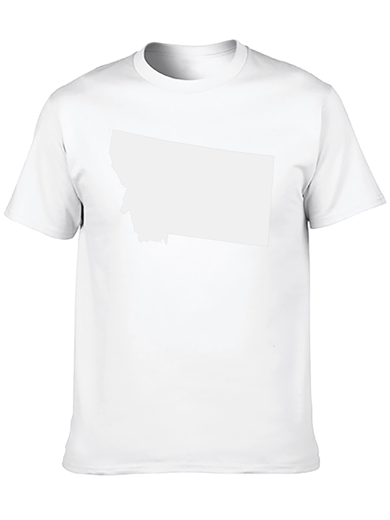 Montana State Outline Black T-Shirt