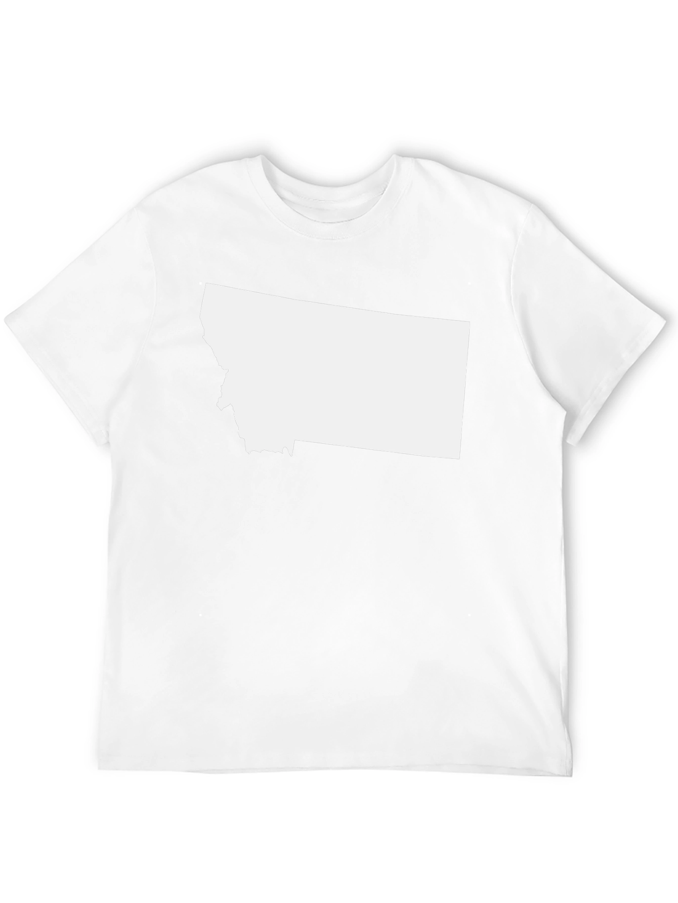 Montana State Outline Black T-Shirt