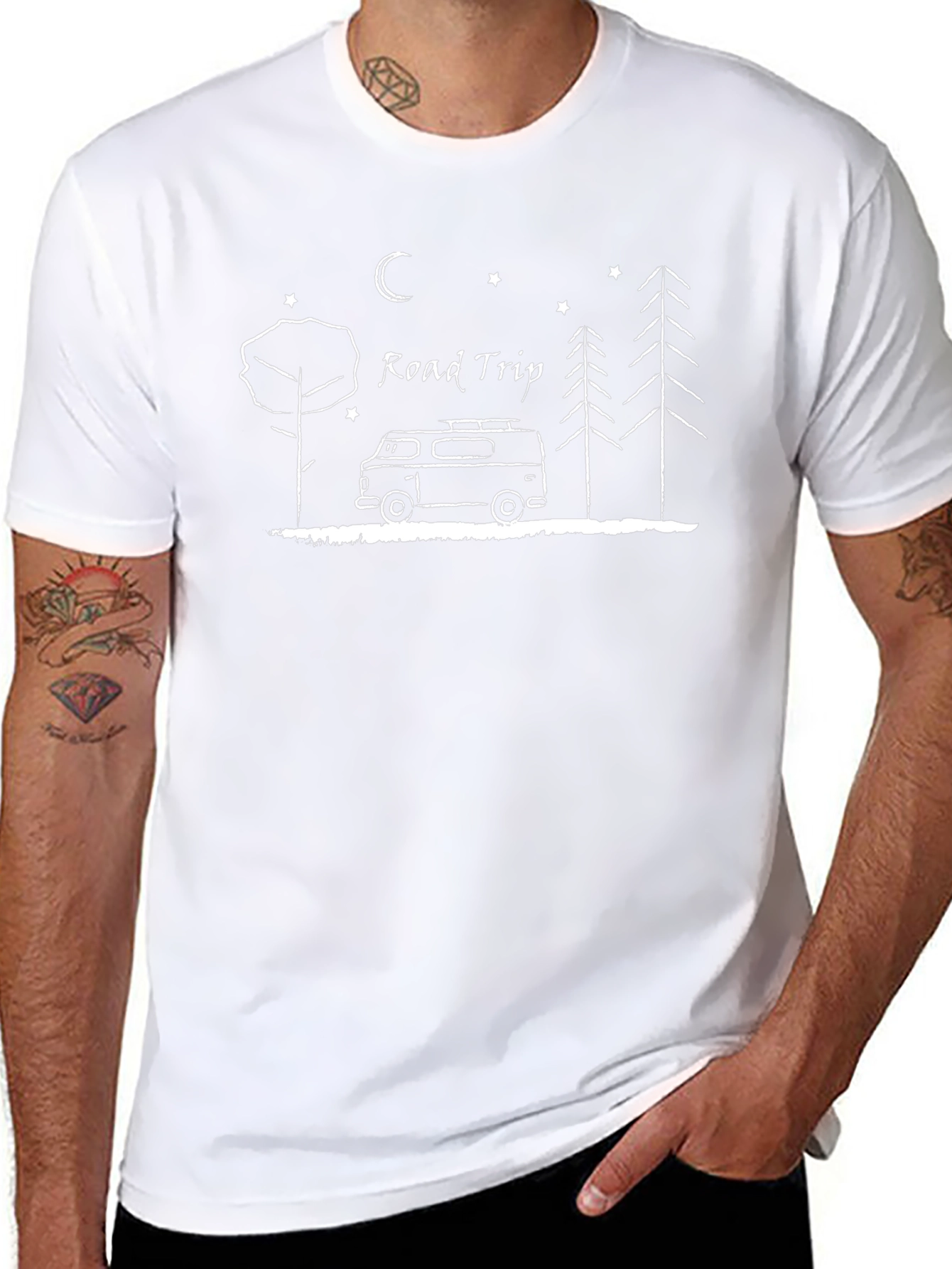Road Trip Van Graphic Tee - Stylish Black T-Shirt