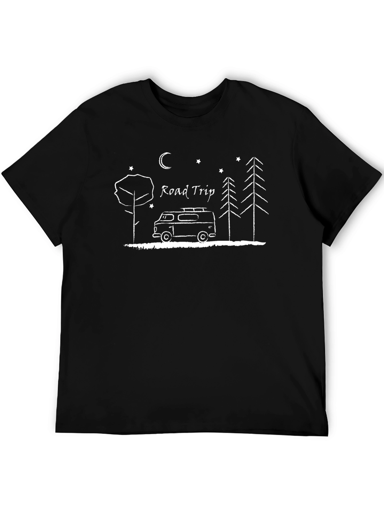 Road Trip Van Graphic Tee - Stylish Black T-Shirt