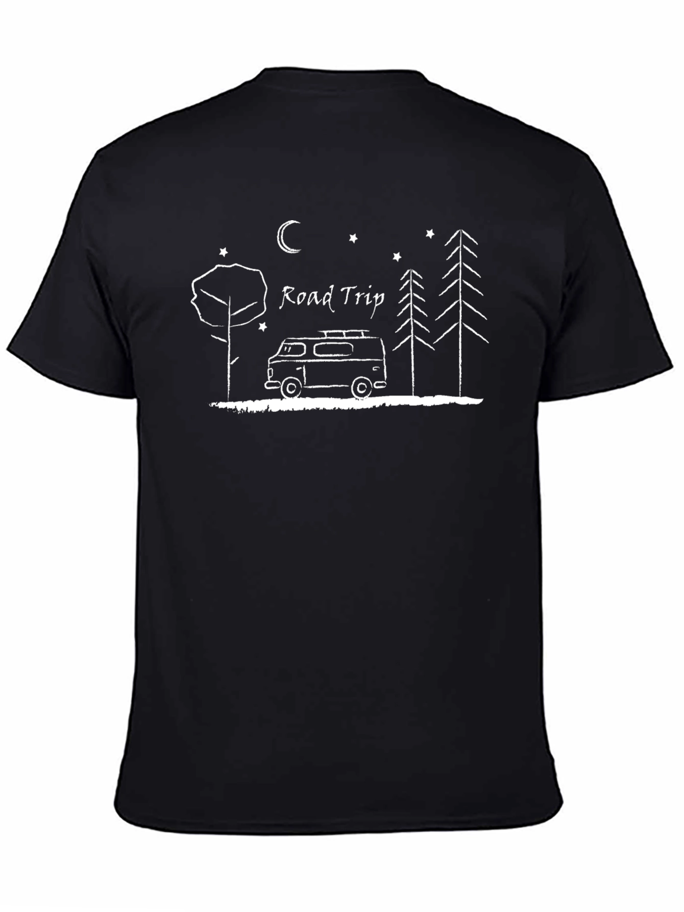 Road Trip Van Graphic Tee - Stylish Black T-Shirt