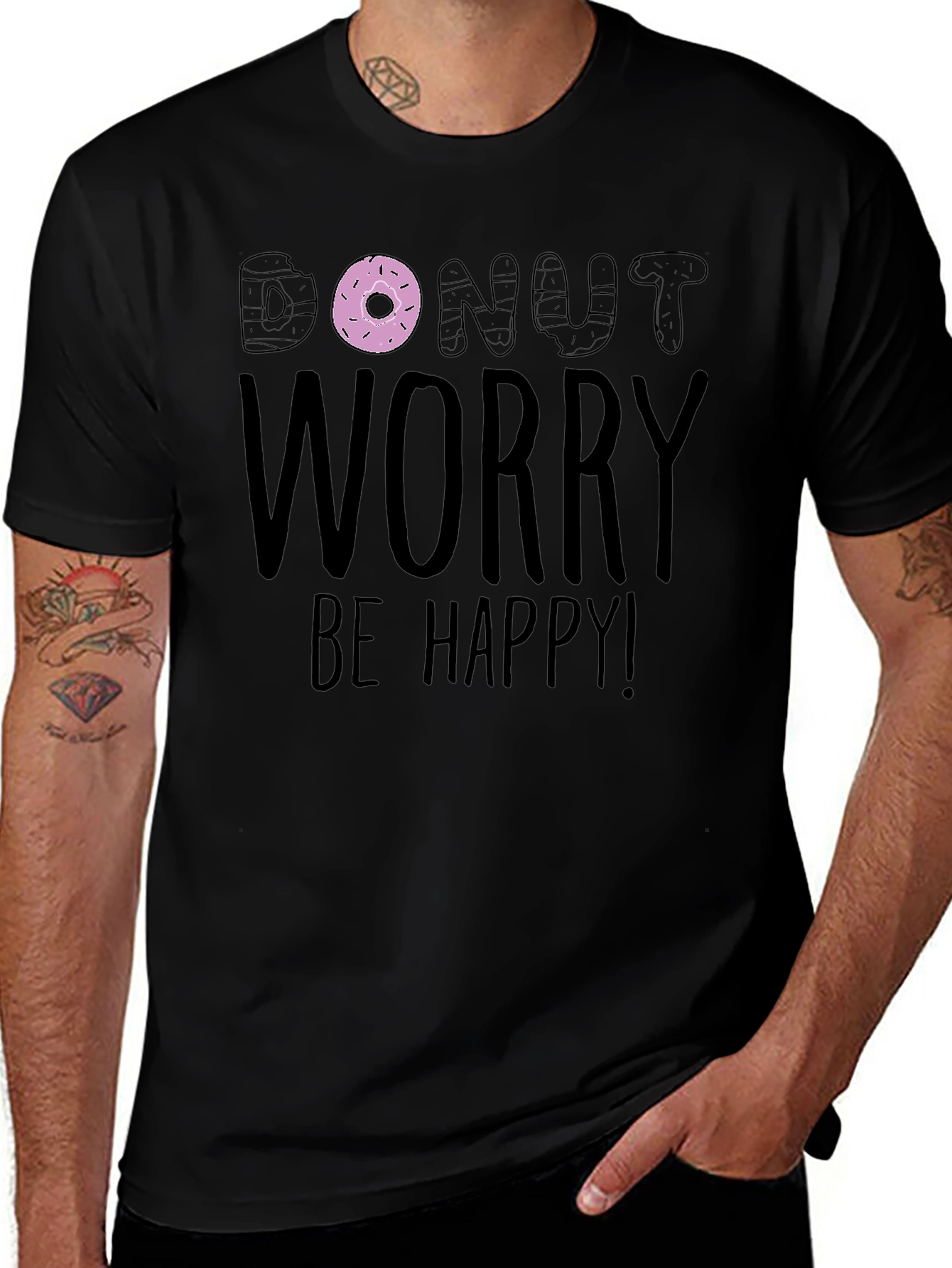 Donut Worry Be Happy Graphic Tee