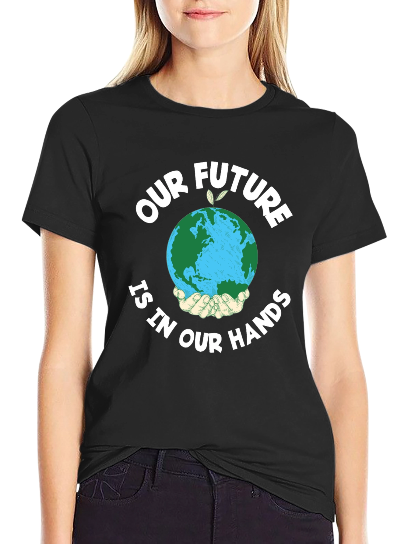 Eco-Friendly Earth in Our Hands Graphic T-Shirt
