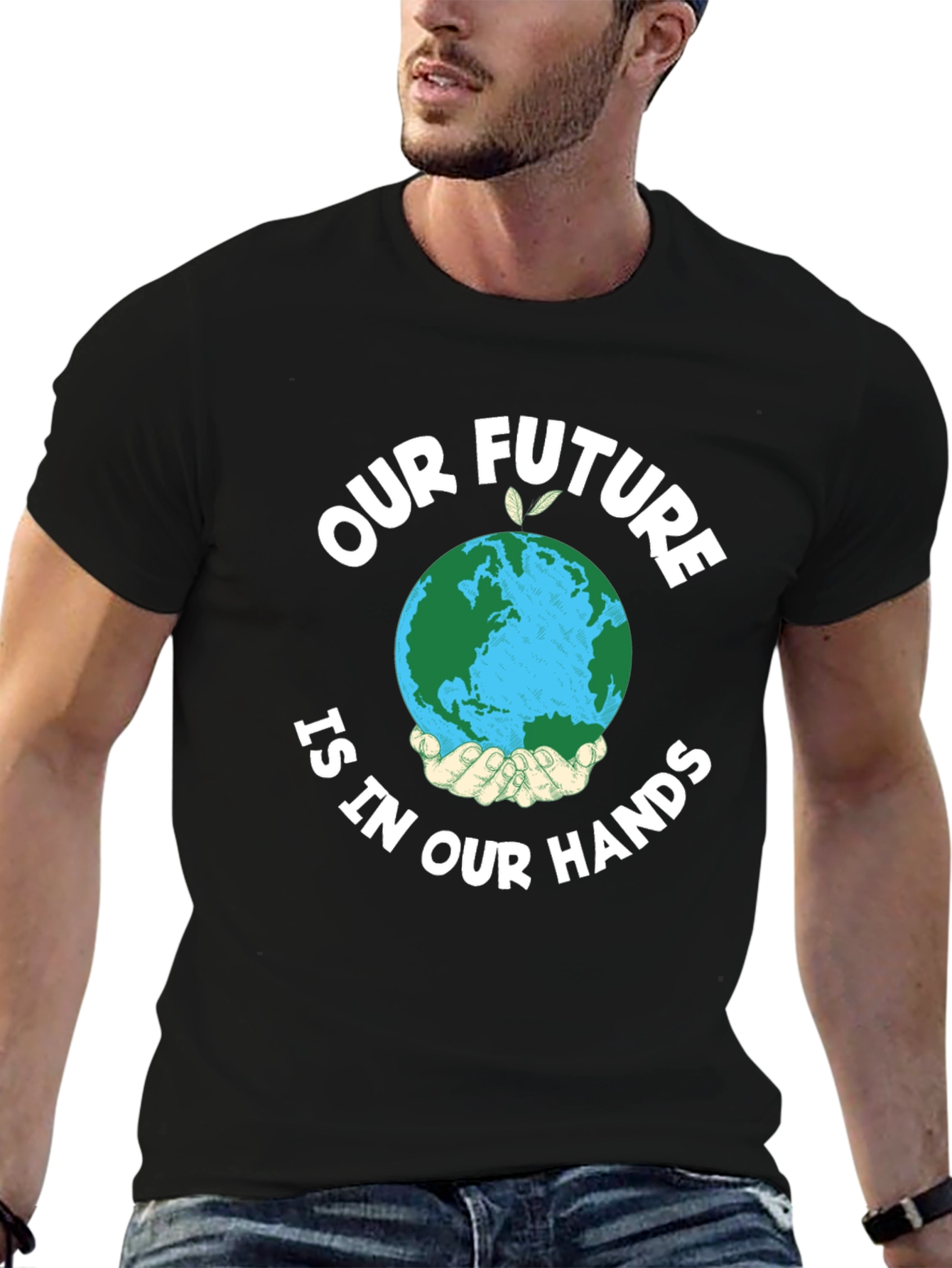 Eco-Friendly Earth in Our Hands Graphic T-Shirt
