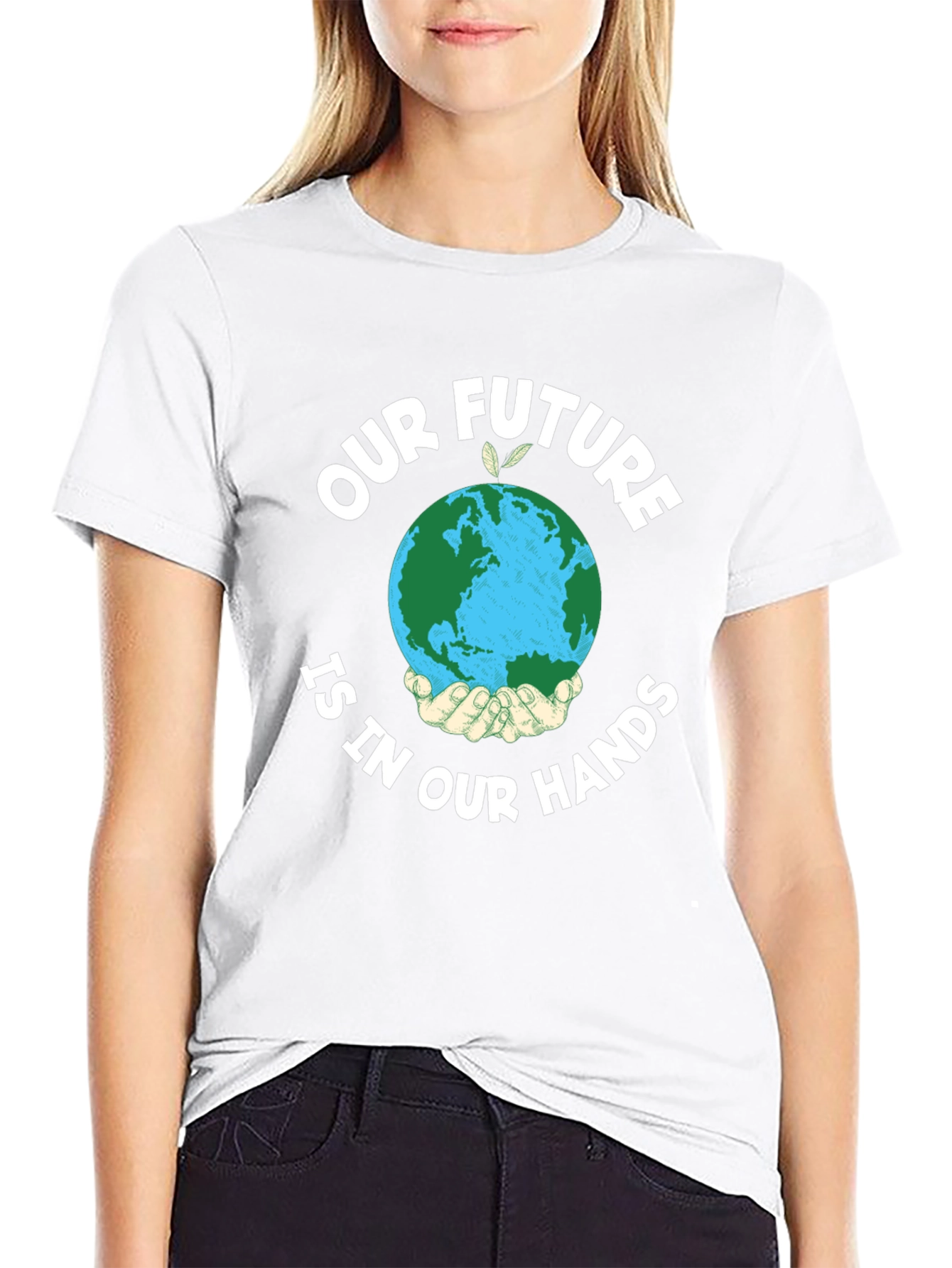 Eco-Friendly Earth in Our Hands Graphic T-Shirt