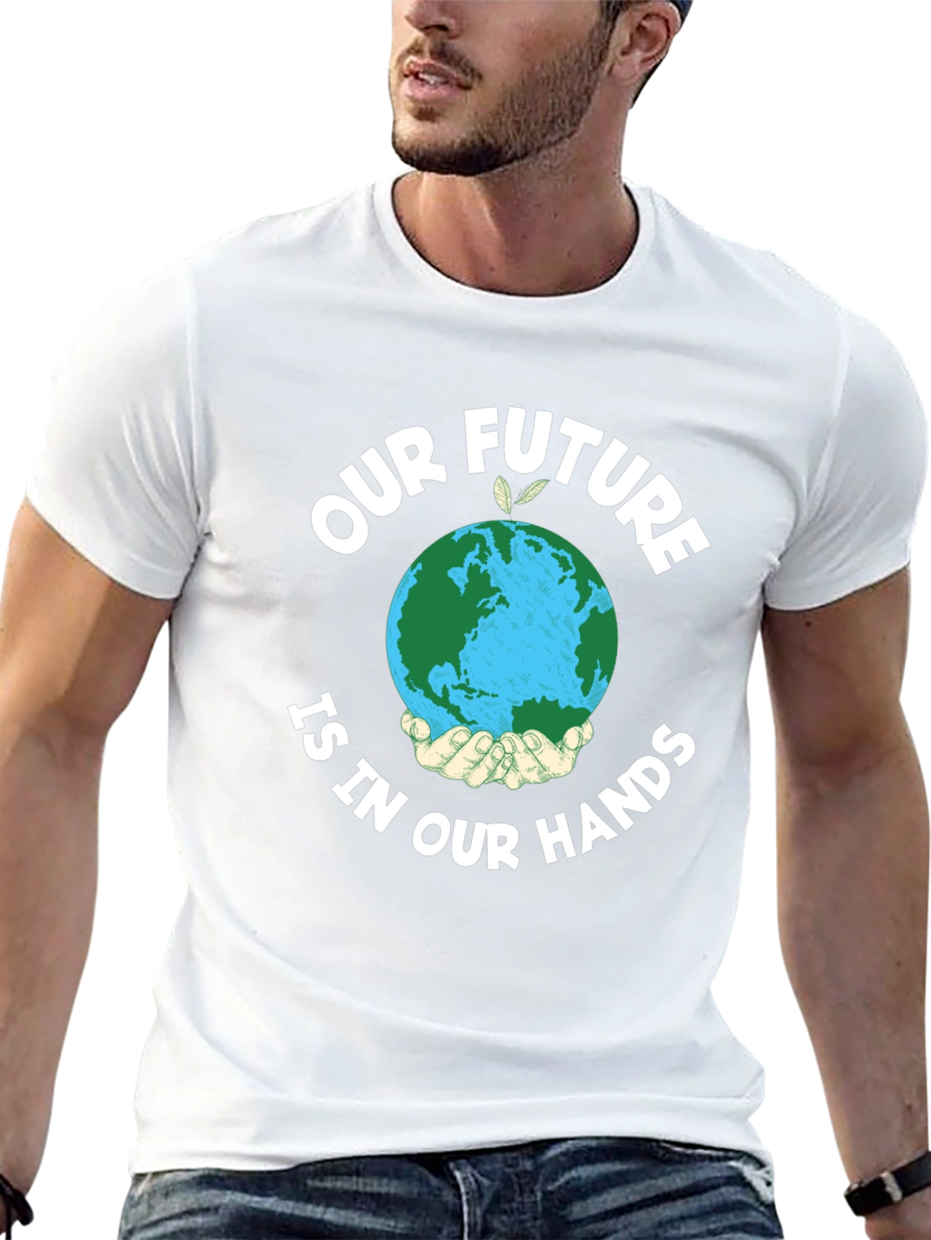 Eco-Friendly Earth in Our Hands Graphic T-Shirt