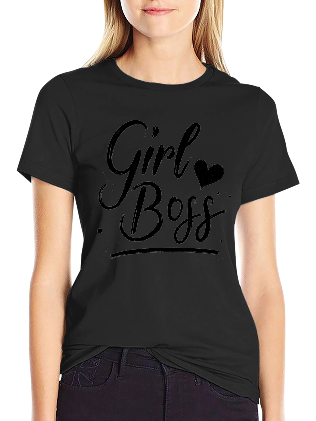 Girl Boss Graphic T-Shirt - Black Casual Tee