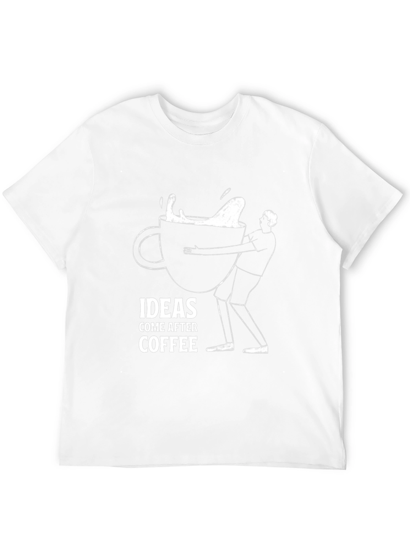 Ideas Come After Coffee Black T-Shirt