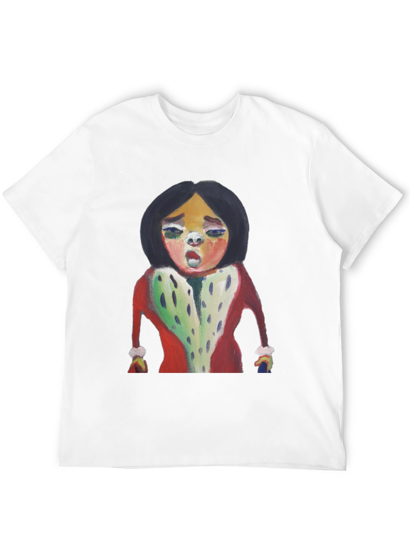 Unique Cartoon Graphic Tee - Black Cotton Casual Shirt