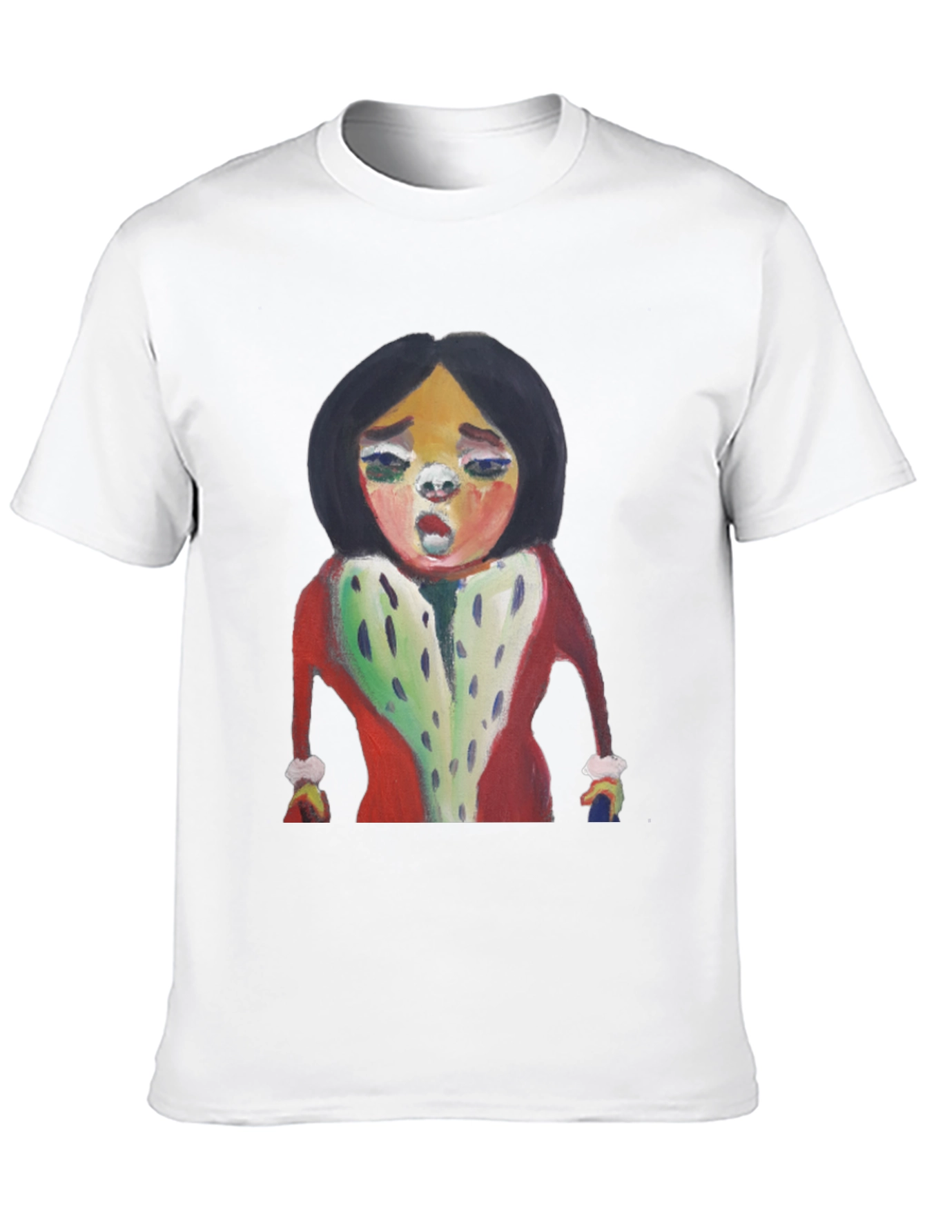 Unique Cartoon Graphic Tee - Black Cotton Casual Shirt
