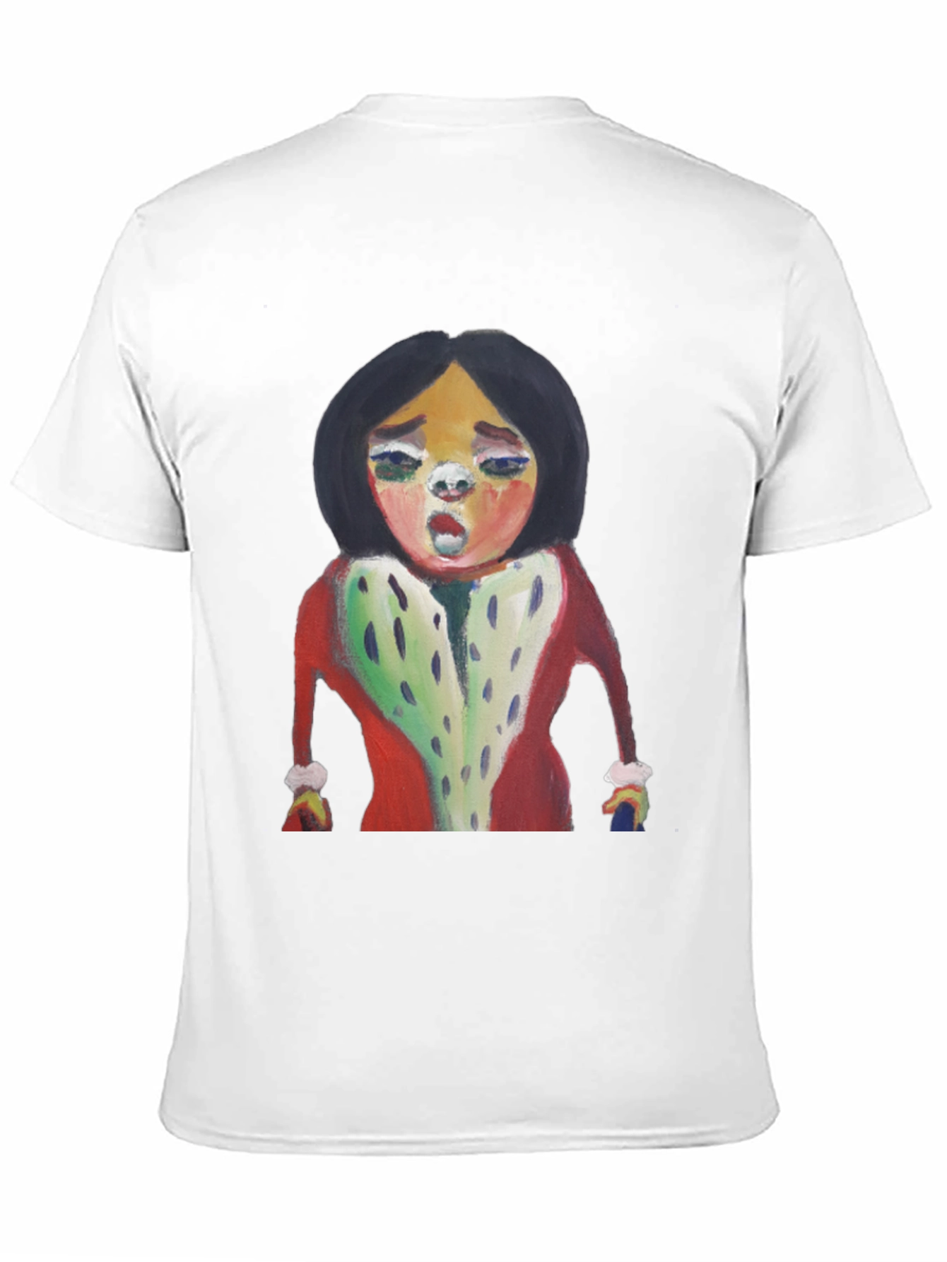 Unique Cartoon Graphic Tee - Black Cotton Casual Shirt