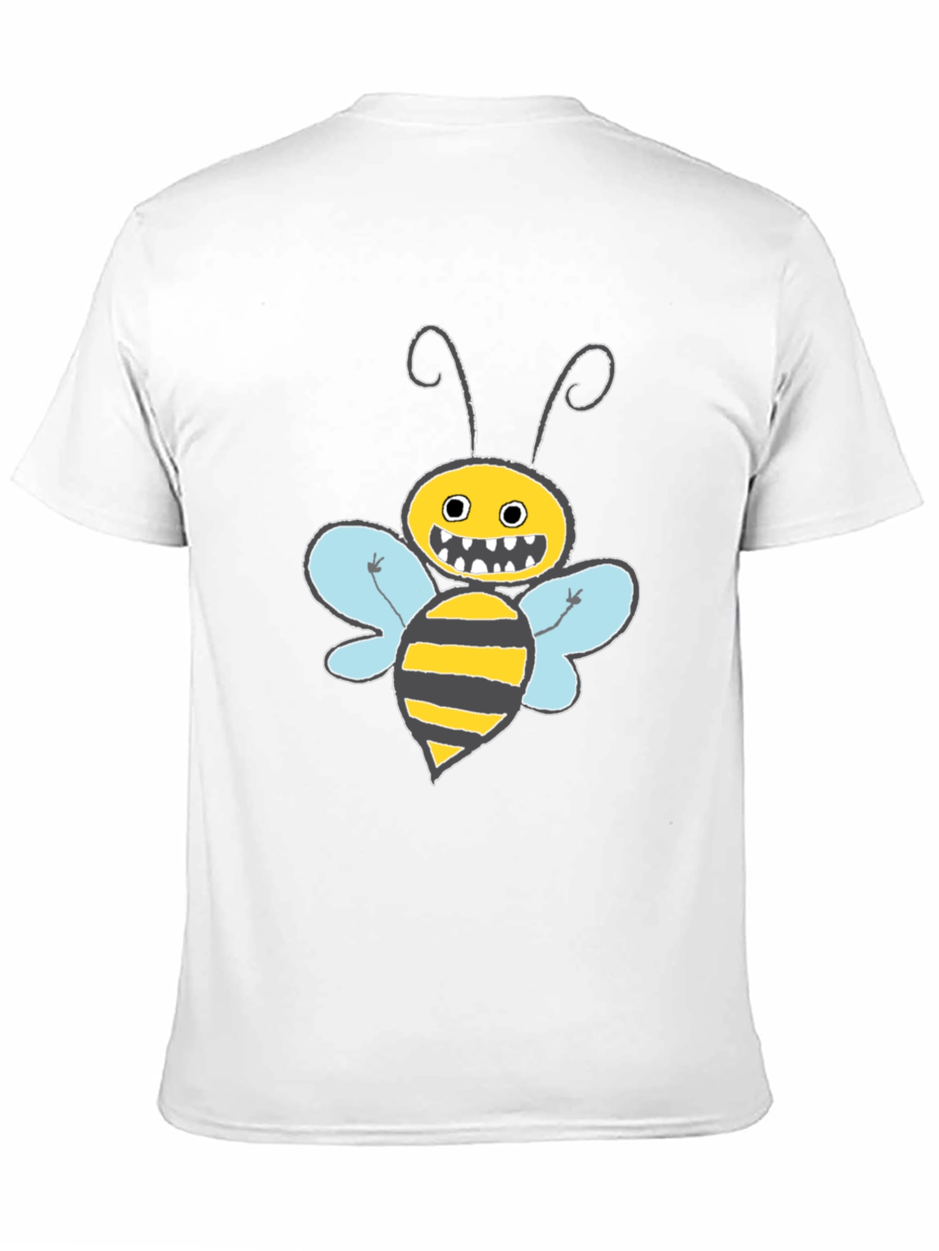 Funny Bee Graphic T-Shirt - Black Crew Neck Tee
