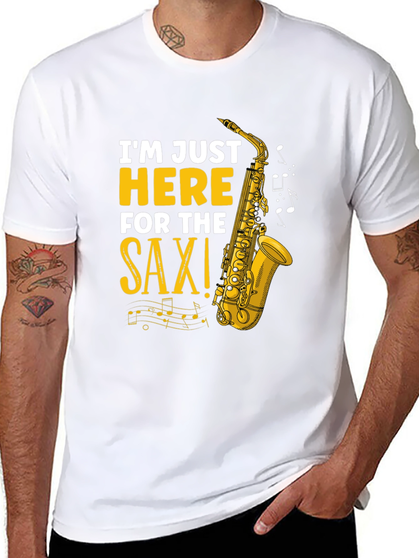 Saxophone Graphic T-Shirt - Music Lover Tee