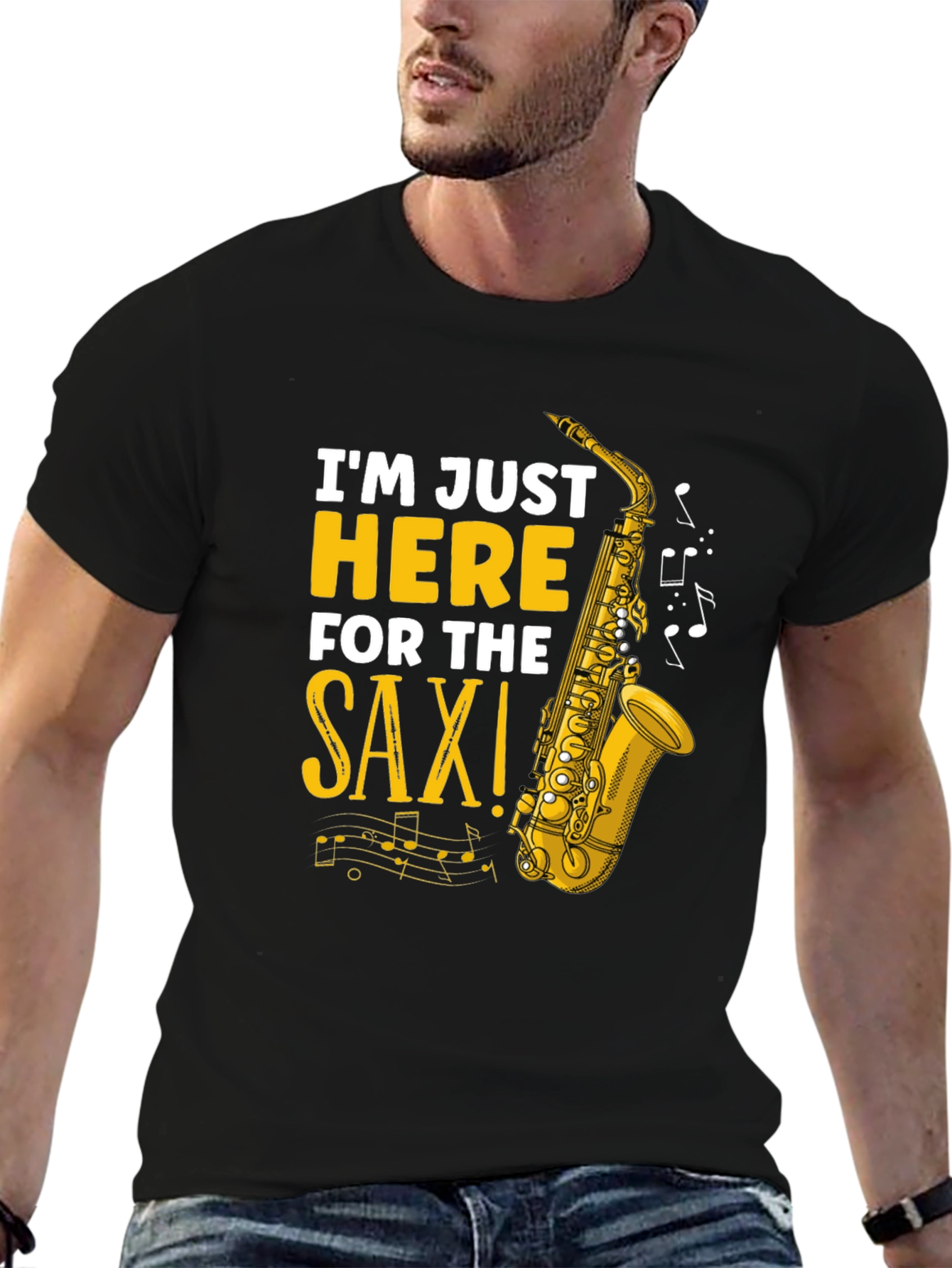 Saxophone Graphic T-Shirt - Music Lover Tee