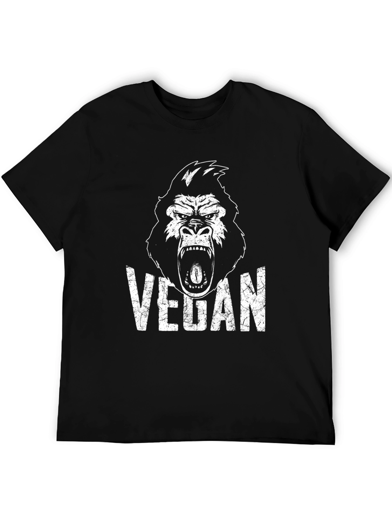 Vegan Gorilla T-Shirt - Black Graphic Tee