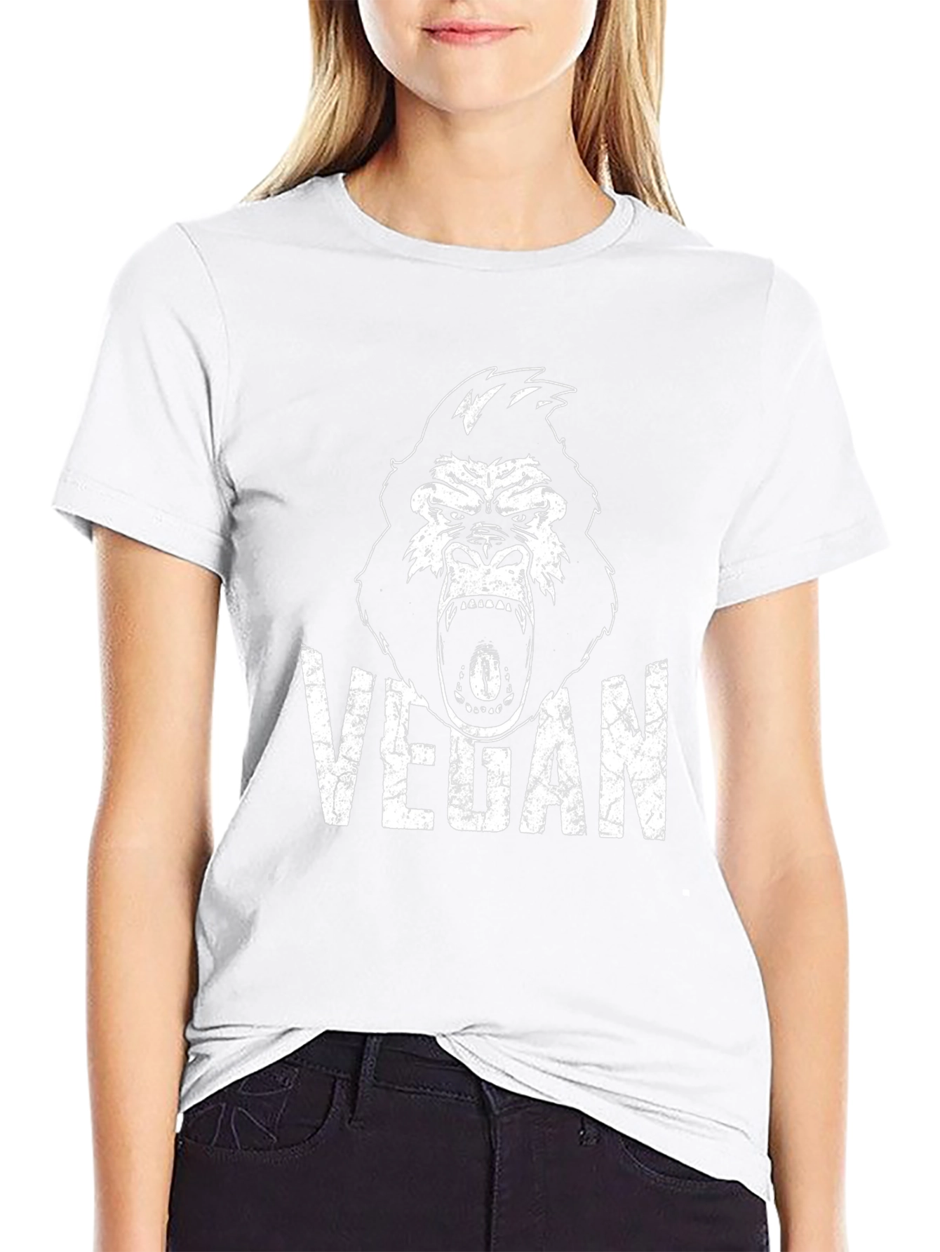 Vegan Gorilla T-Shirt - Black Graphic Tee