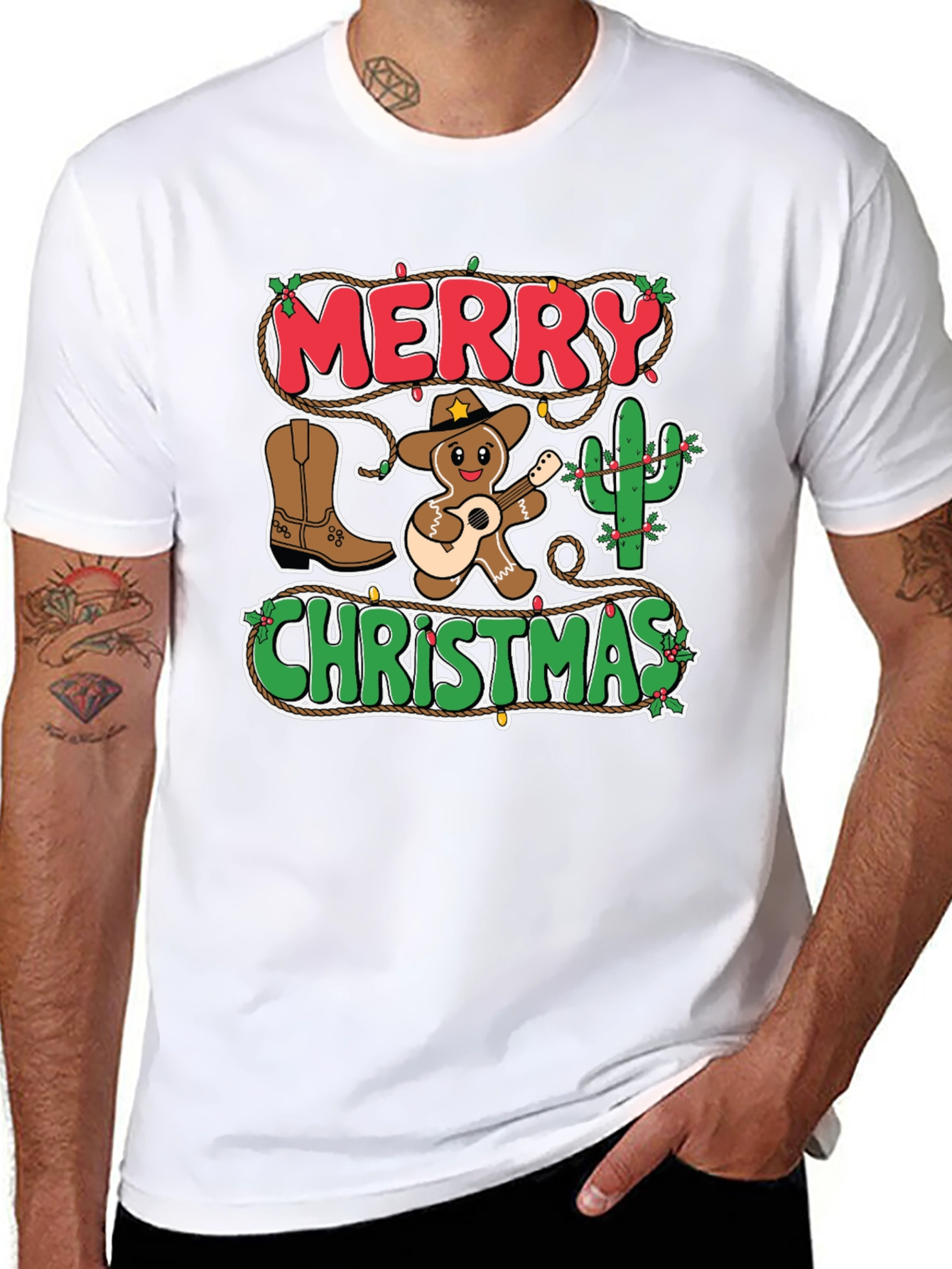 Merry Christmas Cowboy Gingerbread T-Shirt