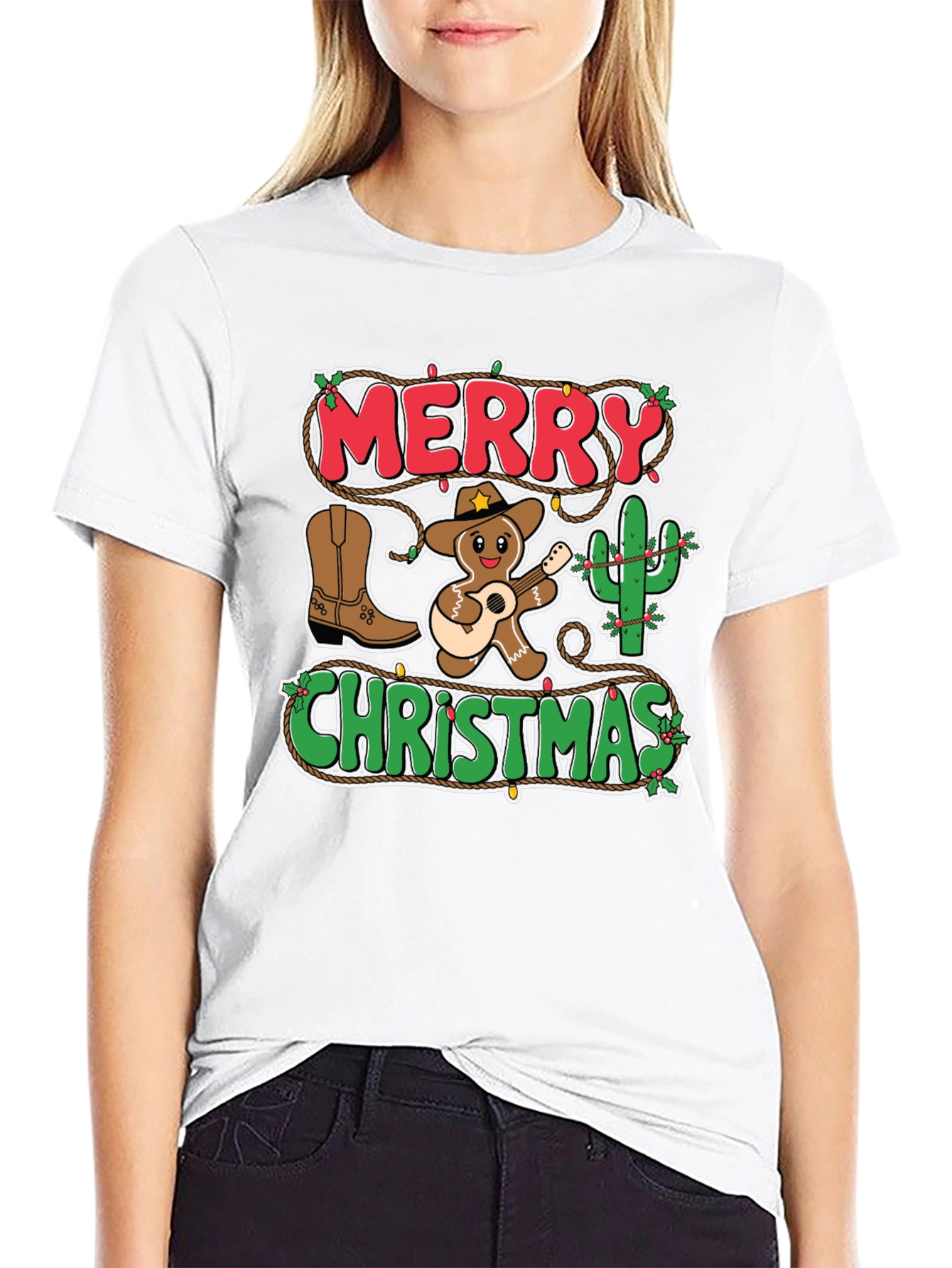 Merry Christmas Cowboy Gingerbread T-Shirt