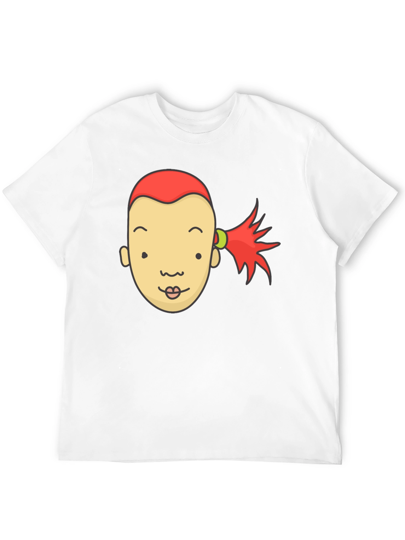 Cartoon Face Graphic Tee - Black Unisex T-Shirt