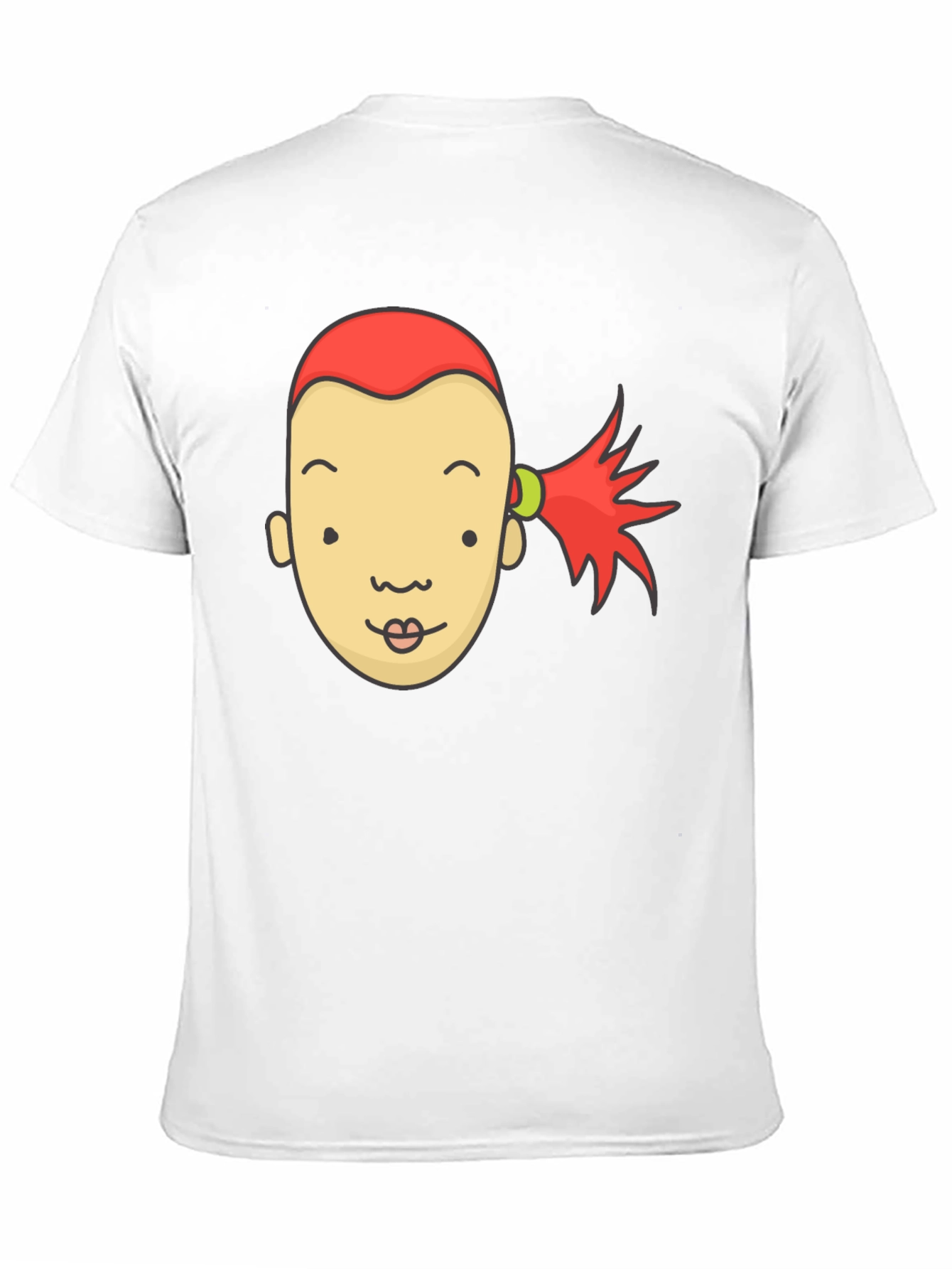 Cartoon Face Graphic Tee - Black Unisex T-Shirt