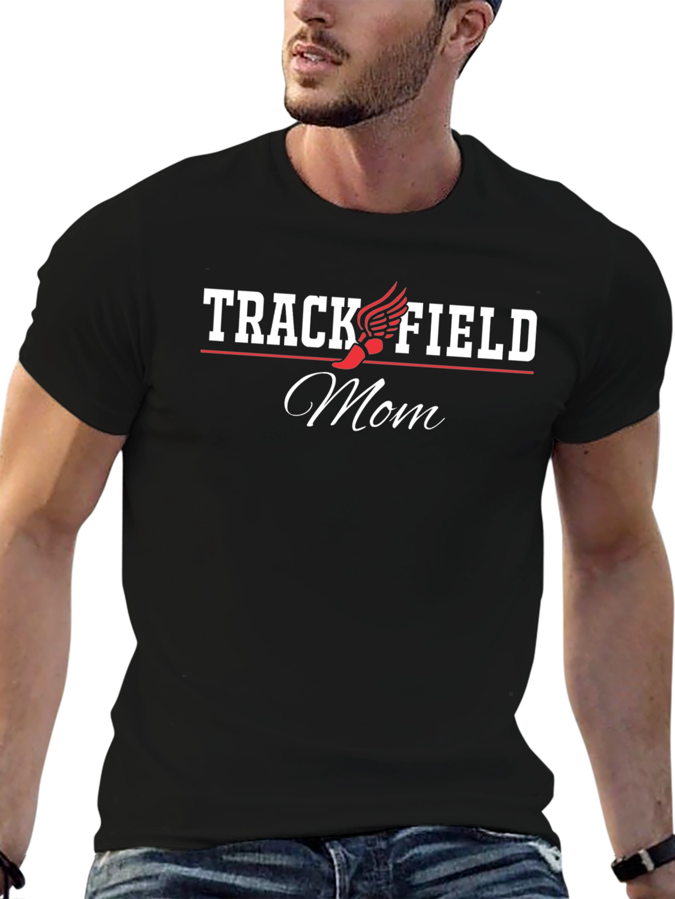 Track & Field Mom Black T-Shirt