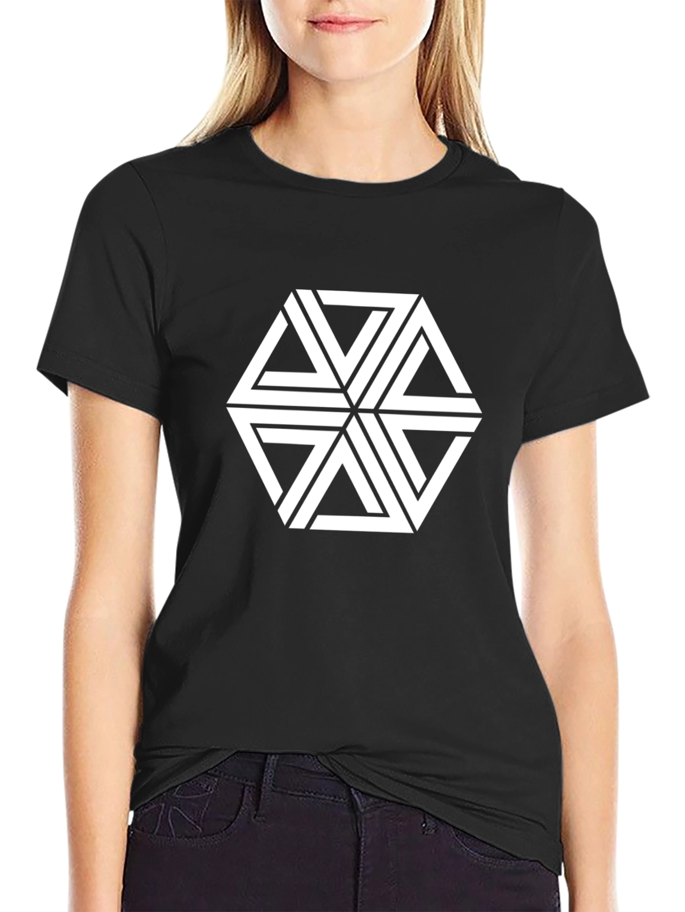 Geometric Illusion Graphic Tee