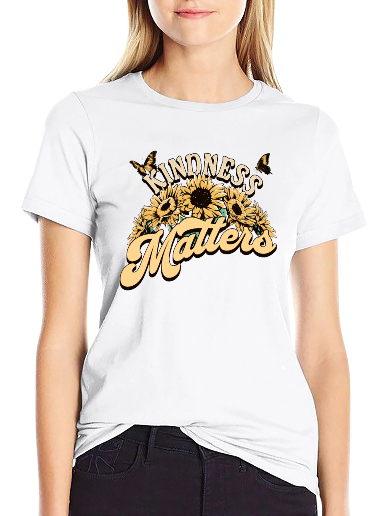 Kindness Matters Sunflower Graphic Tee