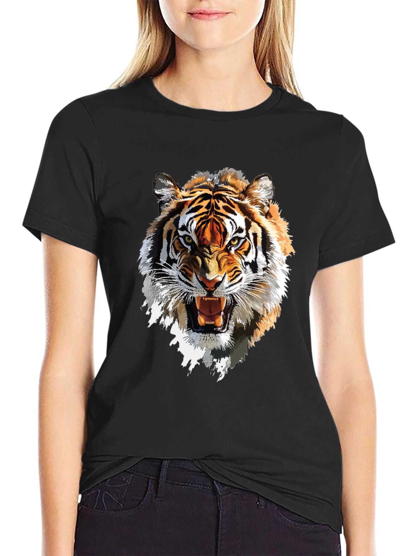 Tiger Graphic Tee - Bold Animal Print T-Shirt