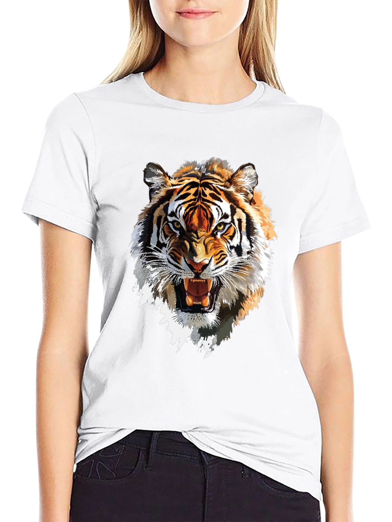 Tiger Graphic Tee - Bold Animal Print T-Shirt