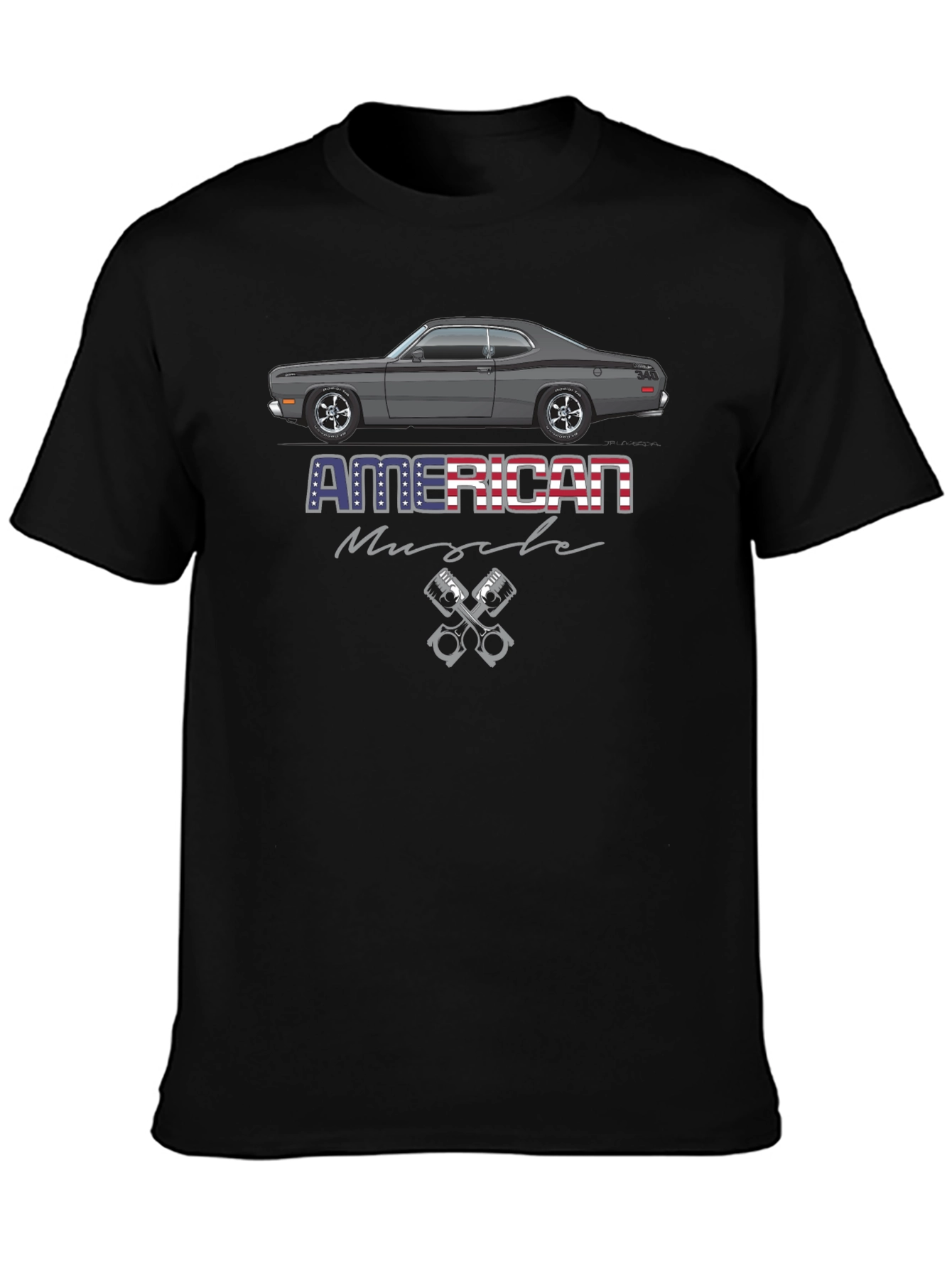 American Muscle Car T-Shirt - Black